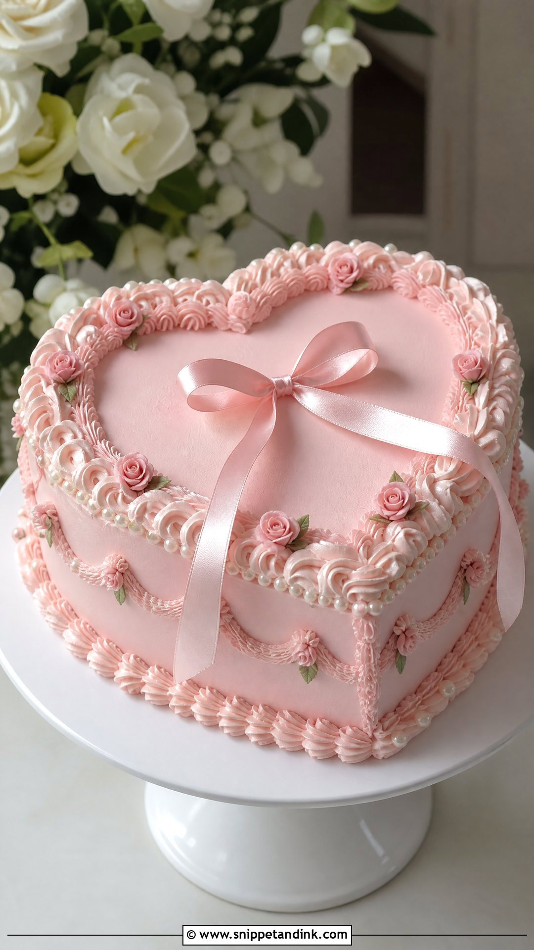 Heart Wedding Cake - Snippet and Ink - 30 Modern Wedding Cake Ideas
