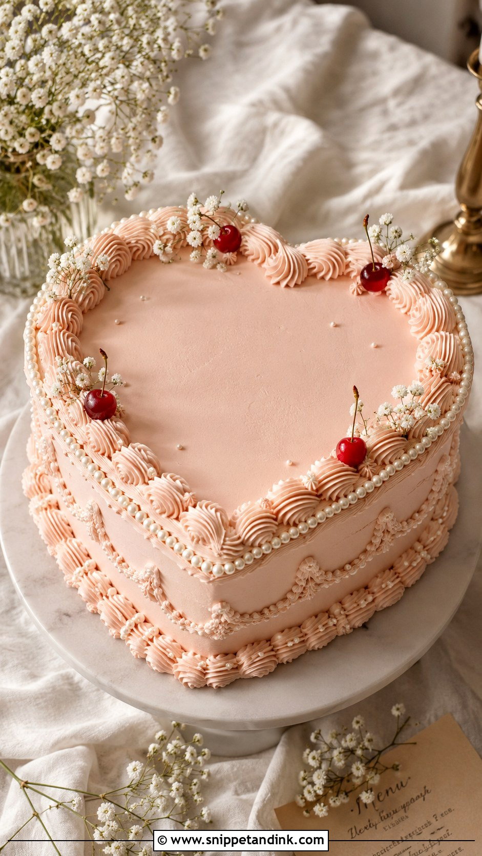 Heart Wedding Cake - Snippet and Ink - 30 Simple Unique Wedding Cake Ideas