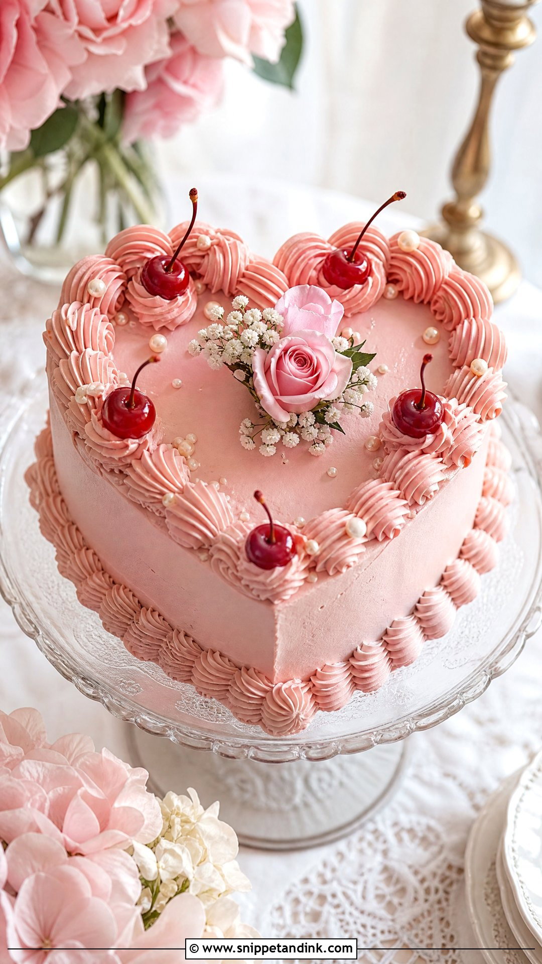 Heart Wedding Cake - Snippet and Ink - 35 Wedding Cake Designs
