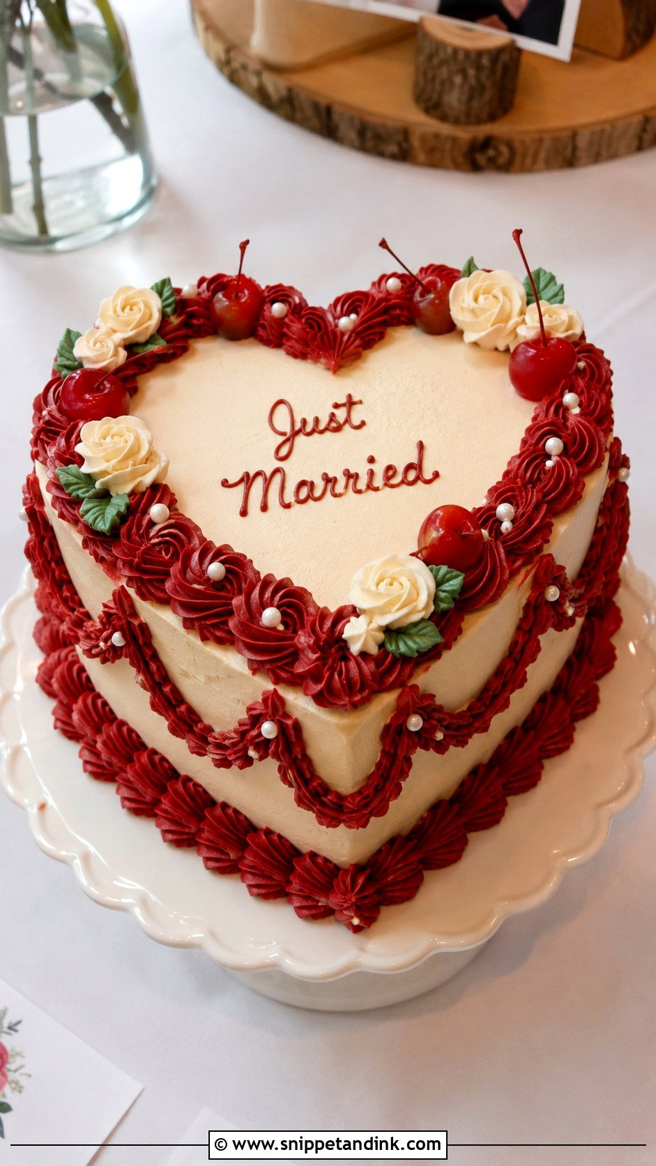 Heart Wedding Cake - Snippet and Ink - 20 Uk Cake Design Ideas for Wedding