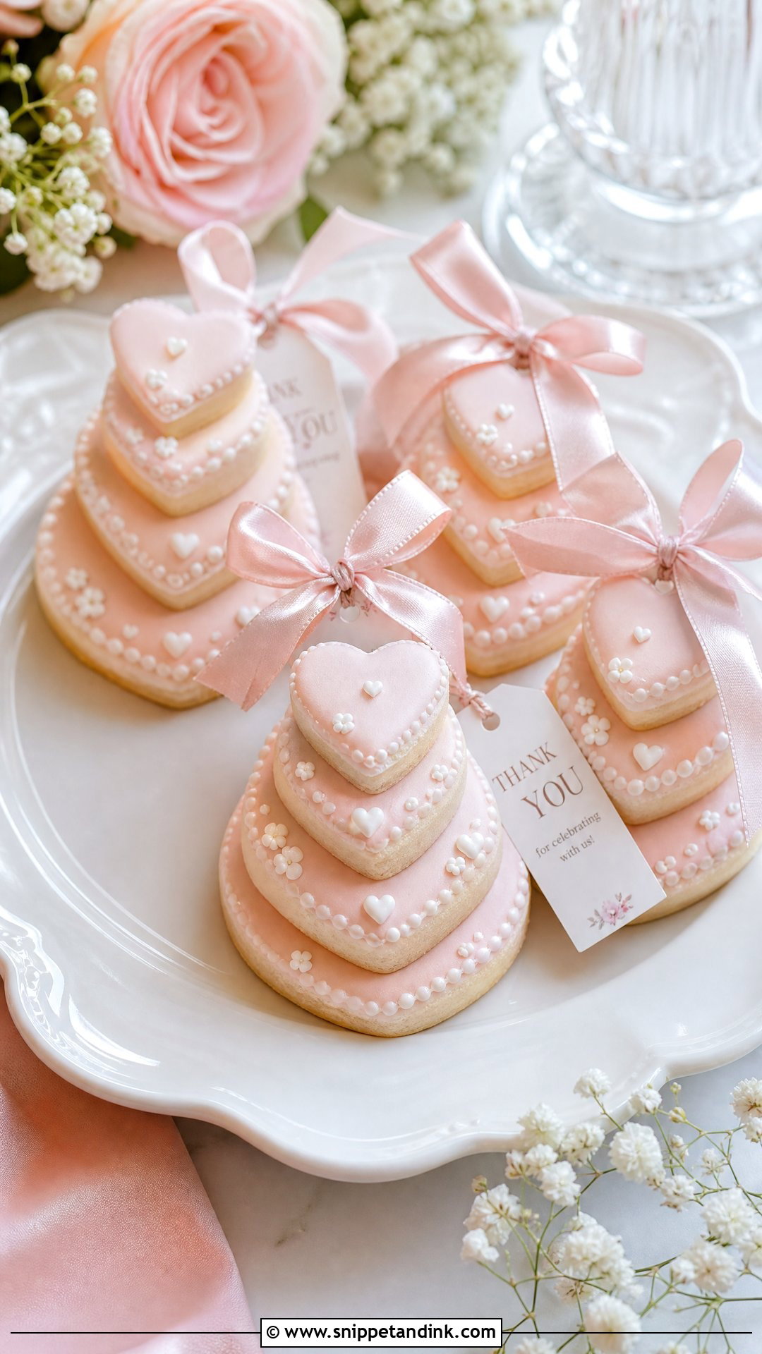 Heart Wedding Cake Cookies - Snippet and Ink - 30 Wedding Cake Cookies