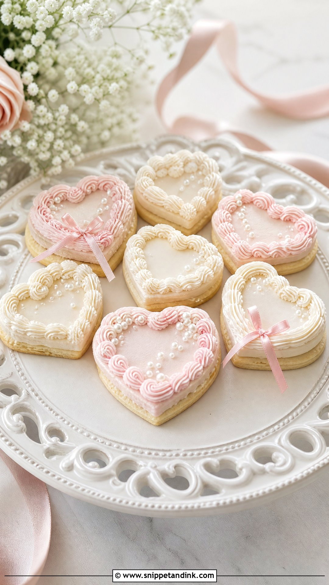 Heart Wedding Cake Cookies - Snippet and Ink - 20 Wedding Cake Cookies