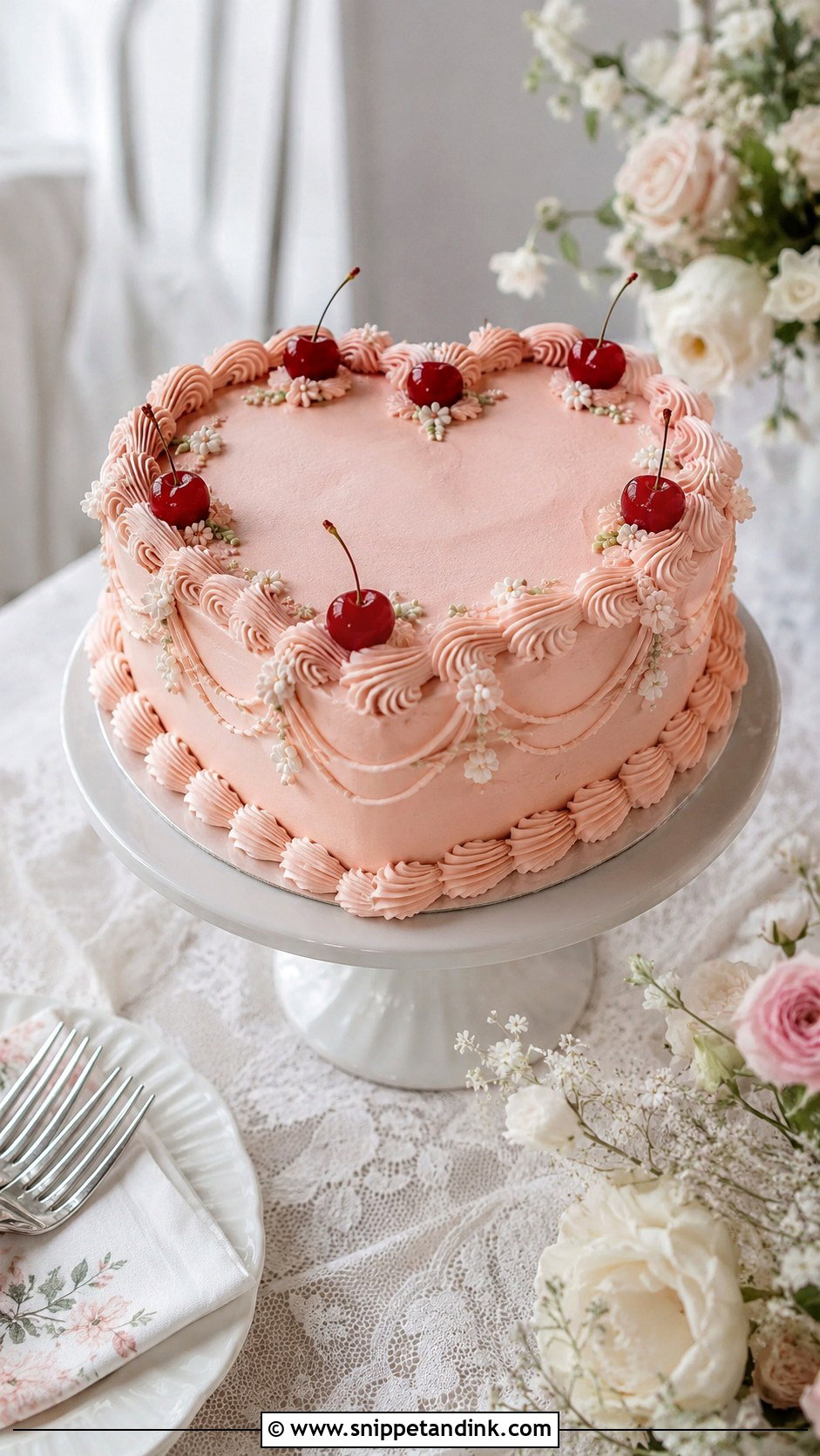 Heart Wedding Cake Photography - Snippet and Ink - 20 Cake Photography Ideas for Wedding
