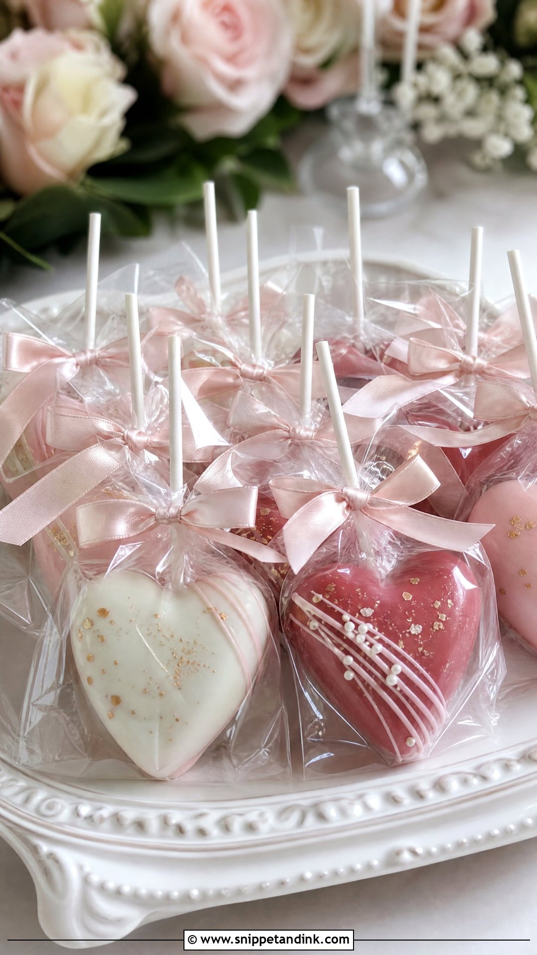 Heart Wedding Cake Pops - Snippet and Ink - 20 Wedding Cake Pops
