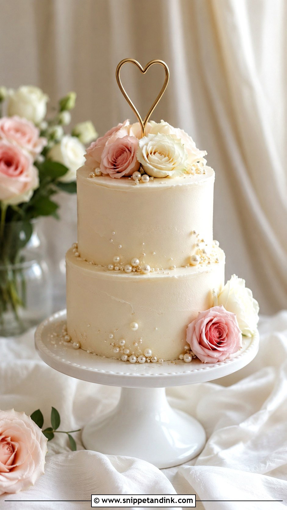 Heart Wedding Cake Top - Snippet and Ink - 25 Wedding Cake Tops