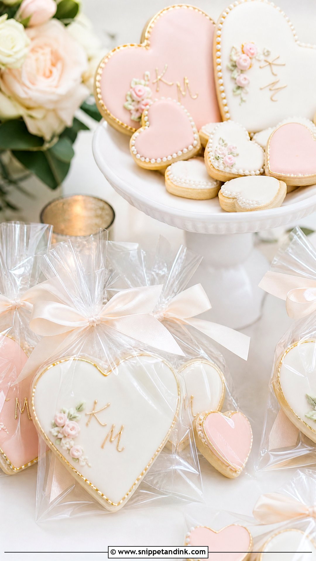 Heart Wedding Cookies - Snippet and Ink - 20 Wedding Cookies