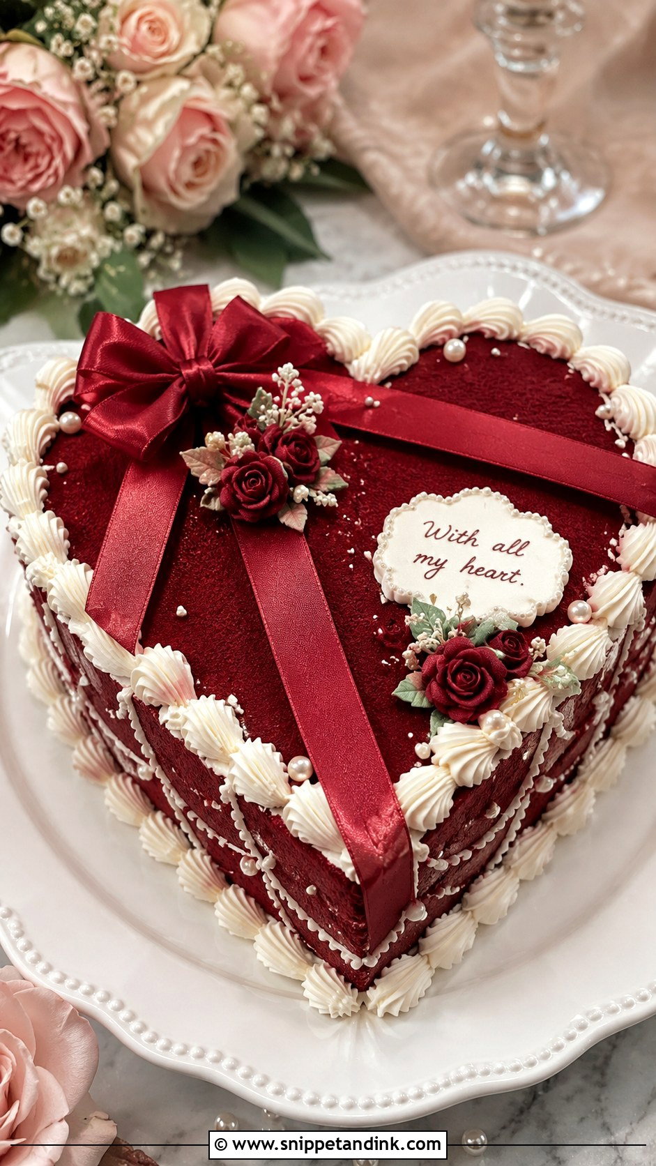 Heart Wedding Gift Cake - Snippet and Ink - 20 Gift Cake Design Ideas for Wedding