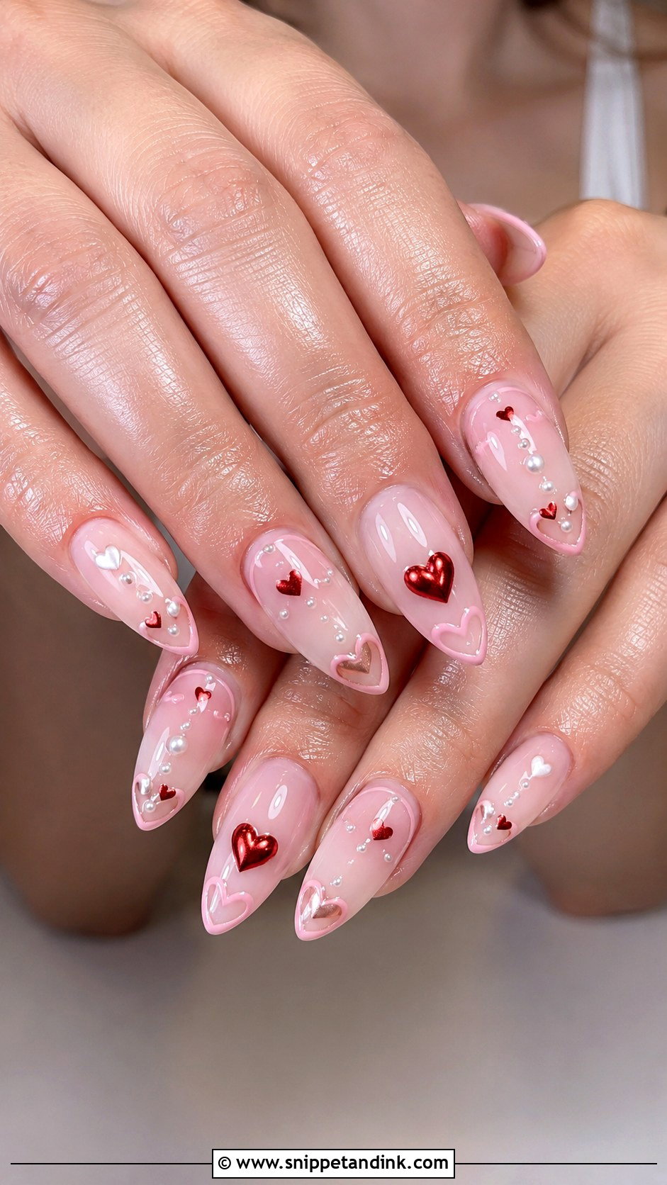 Heart Wedding Nails - Snippet and Ink - 20 Funky Wedding Nails