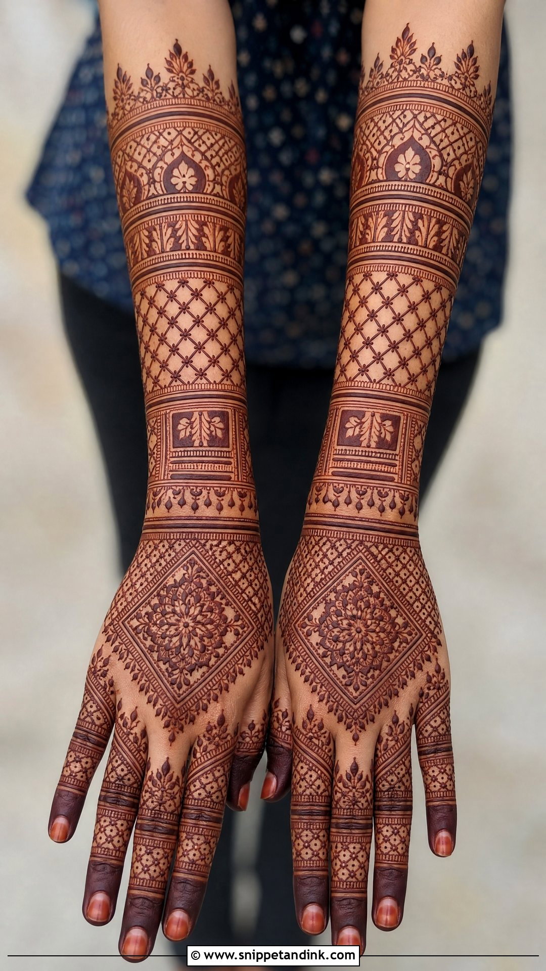 Heavy Back Hand Check Mehndi Design - Snippet and Ink - 30 Back Hand Check Mehndi Design Ideas