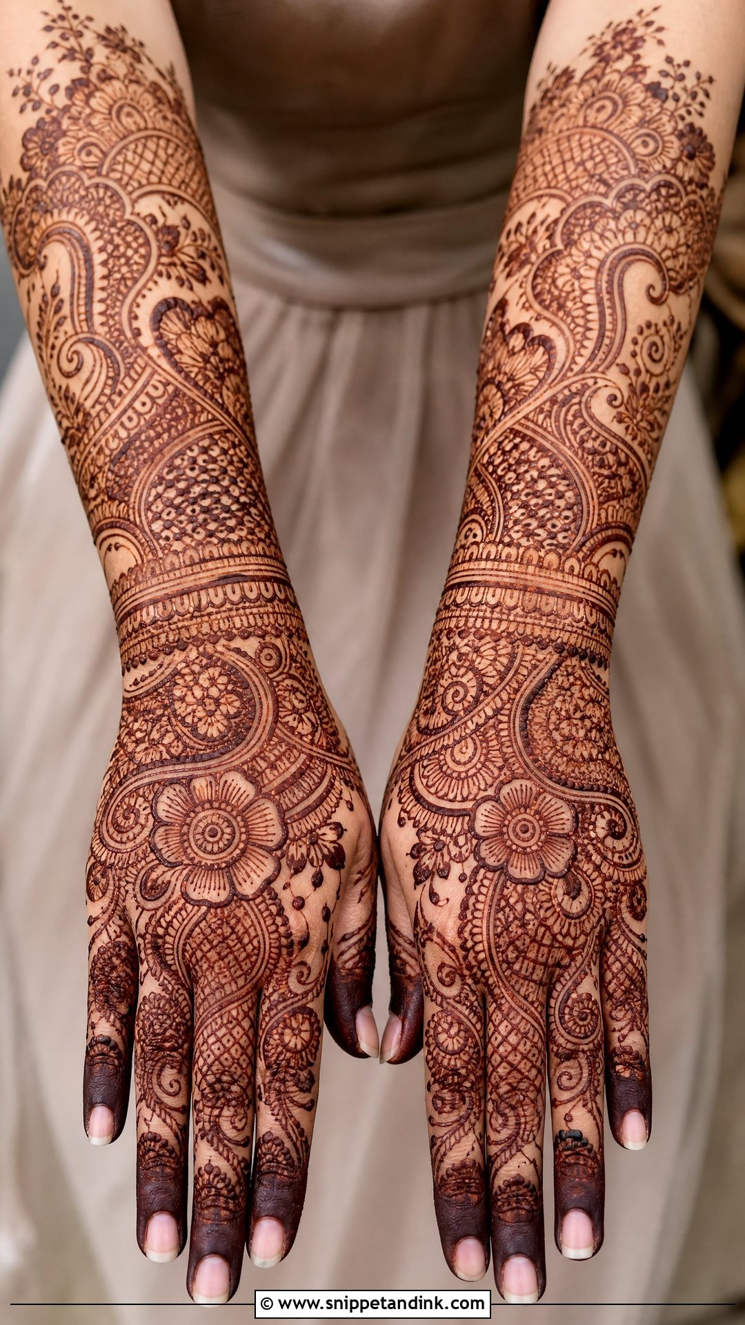 Heavy Back Hand Mehndi Design - Snippet and Ink - 35 Stylish Back Hand Mehndi Designs