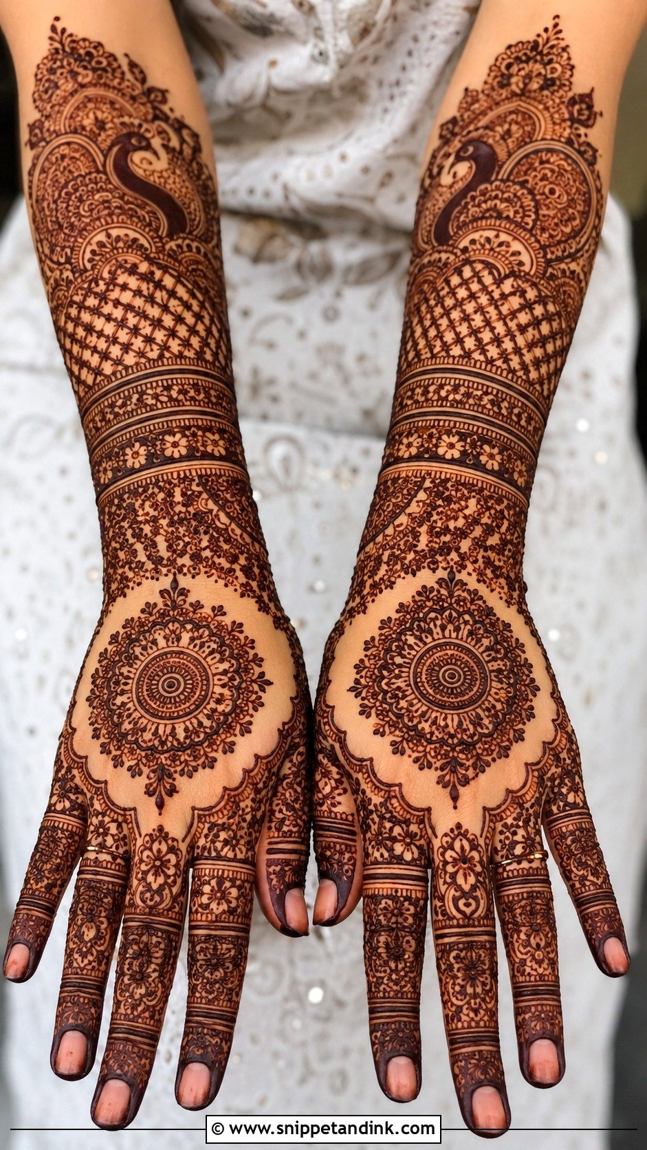 Heavy Back Hand Mehndi Design - Snippet and Ink - 35 Trendy Back Hand Mehndi Designs
