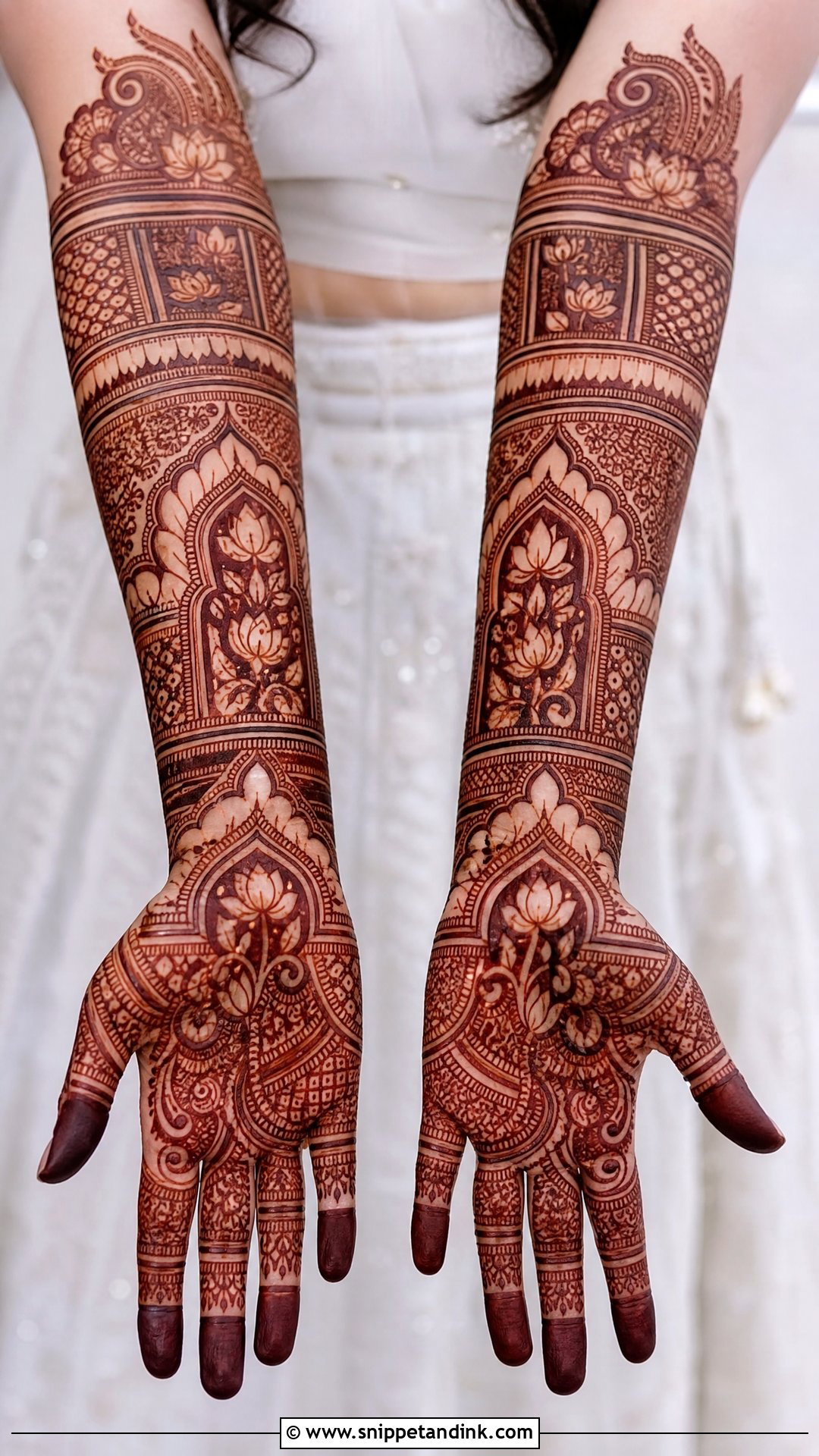 Heavy Bridal Back Hand Mehndi Design - Snippet and Ink - 25 New Bridal Back Hand Mehndi Designs