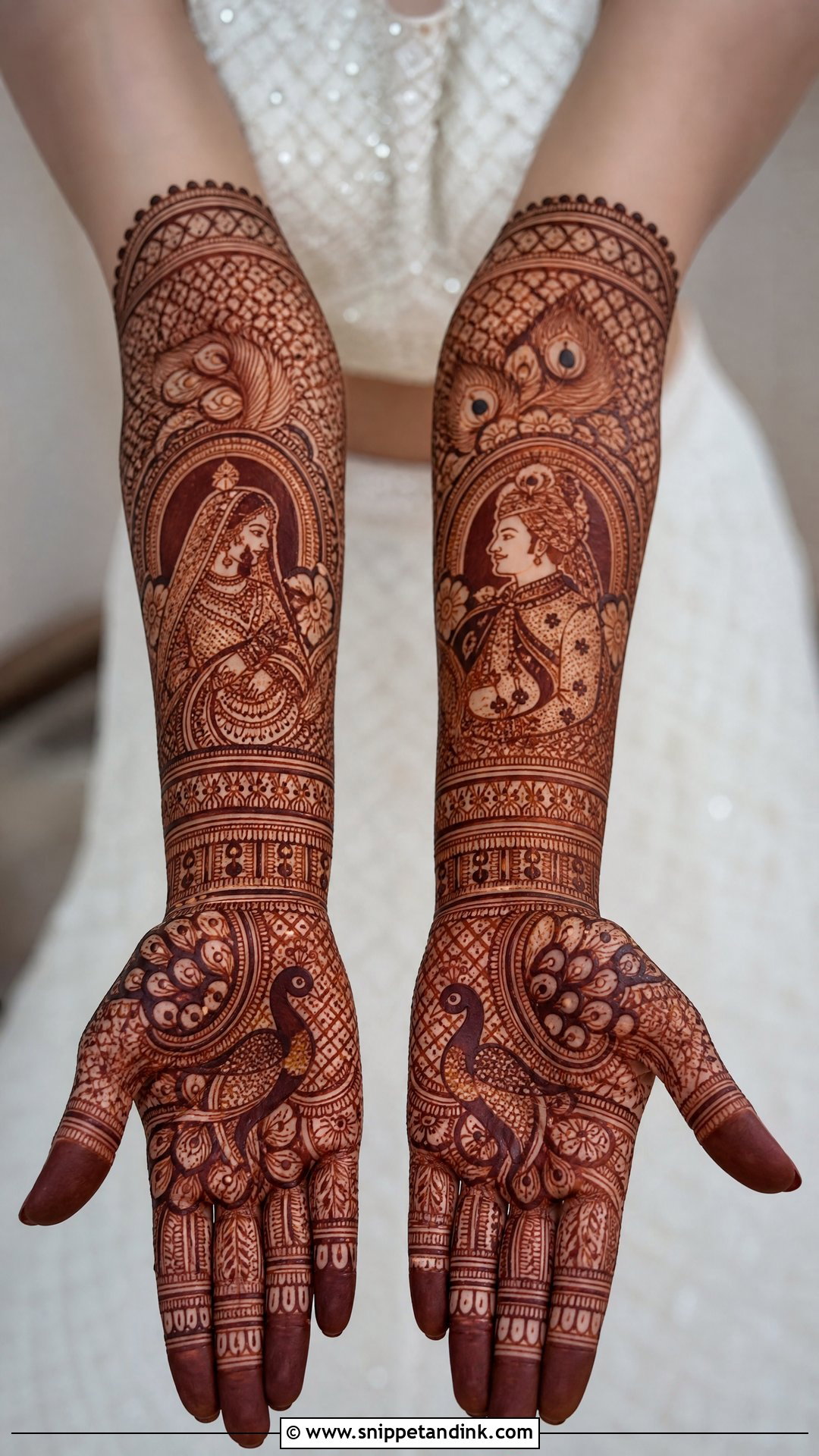 Heavy Bridal Front Hand Mehndi Design - Snippet and Ink - 25 Bridal Front Hand Mehndi Designs