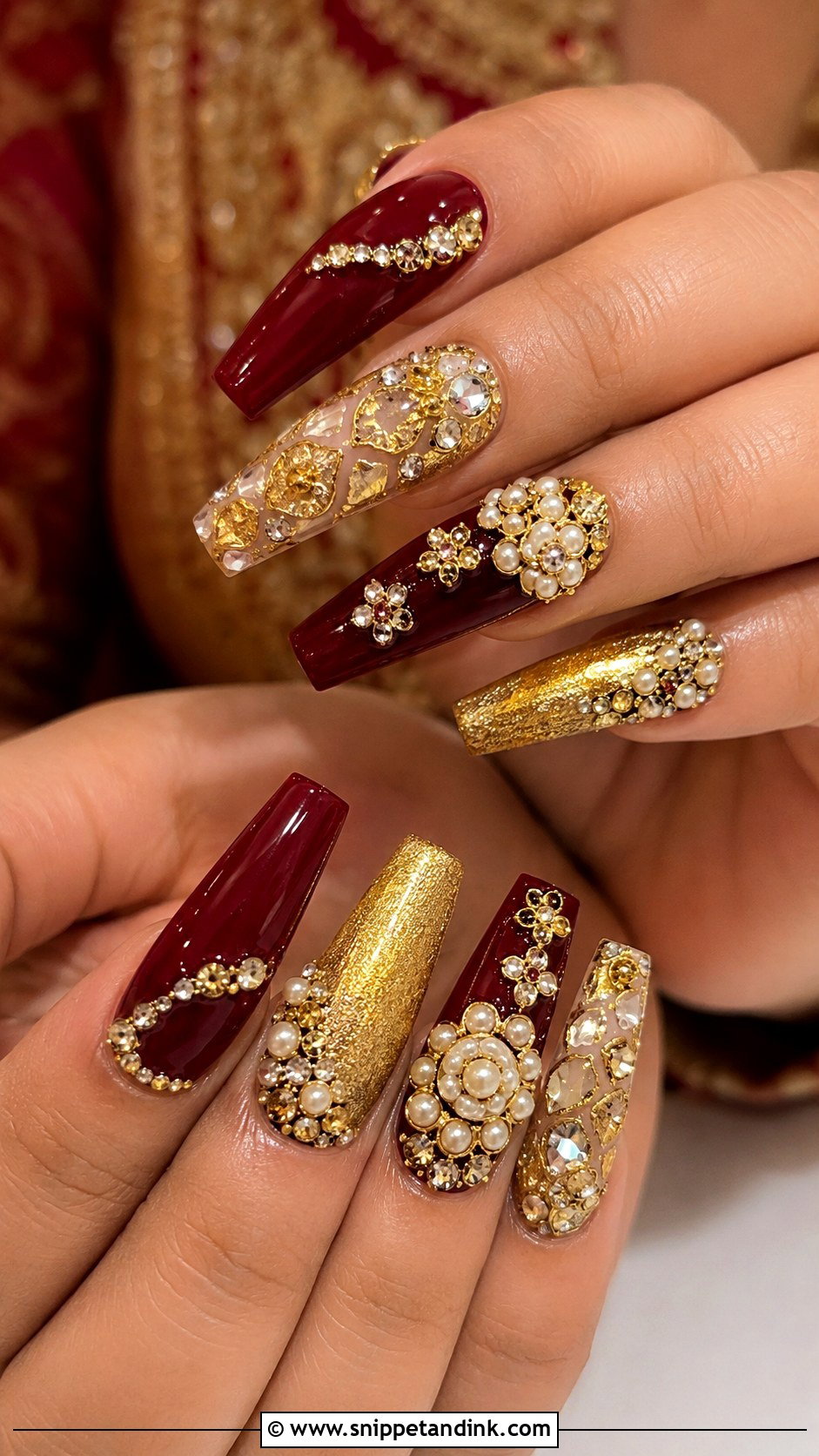 Heavy Bridal Indian Wedding Nails - Snippet and Ink - 30 Indian Wedding Nails