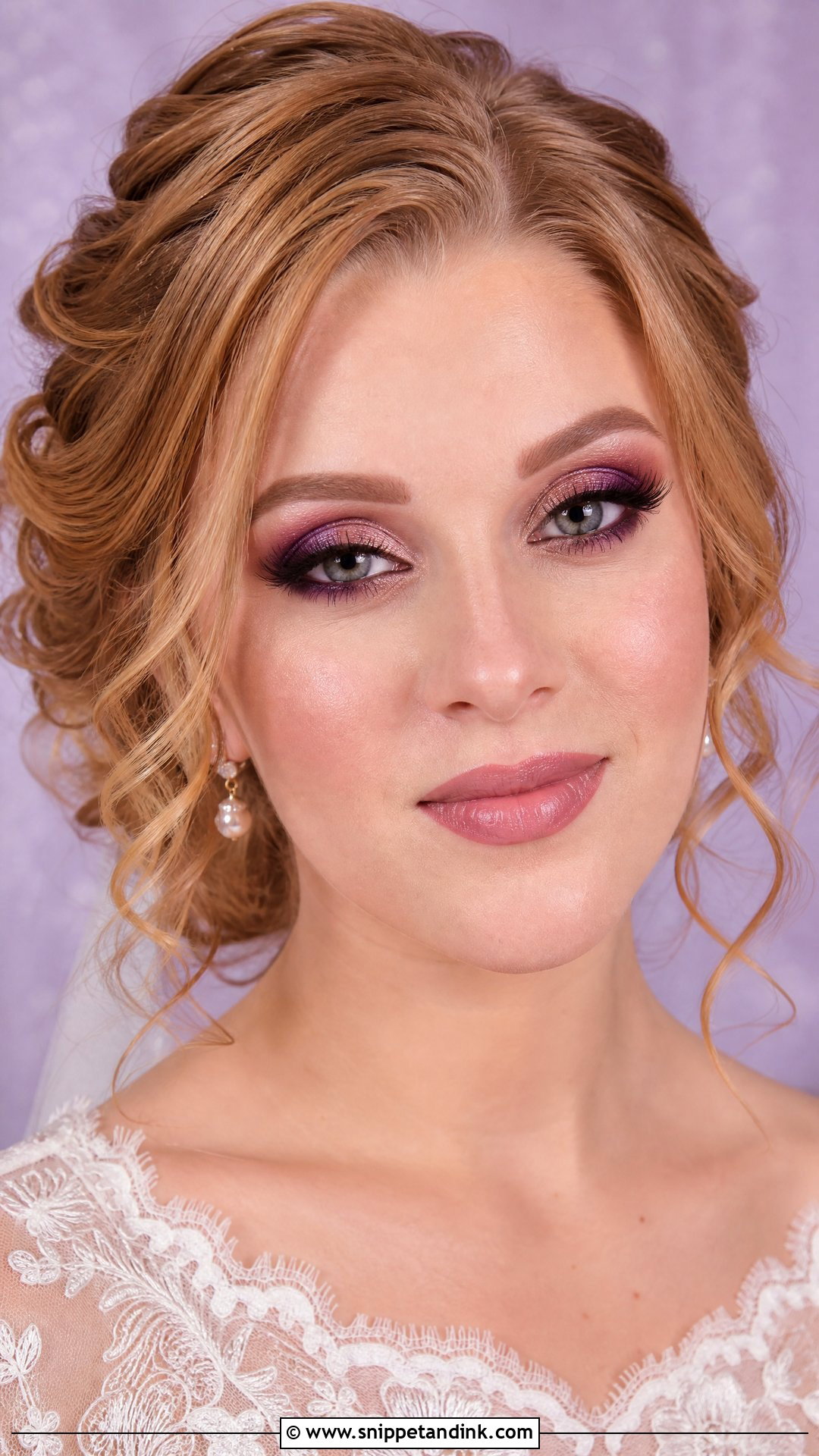 Heavy Bridal Makeup With Plum Eyes - Snippet and Ink - 20 Heavy Bridal Makeup Ideas