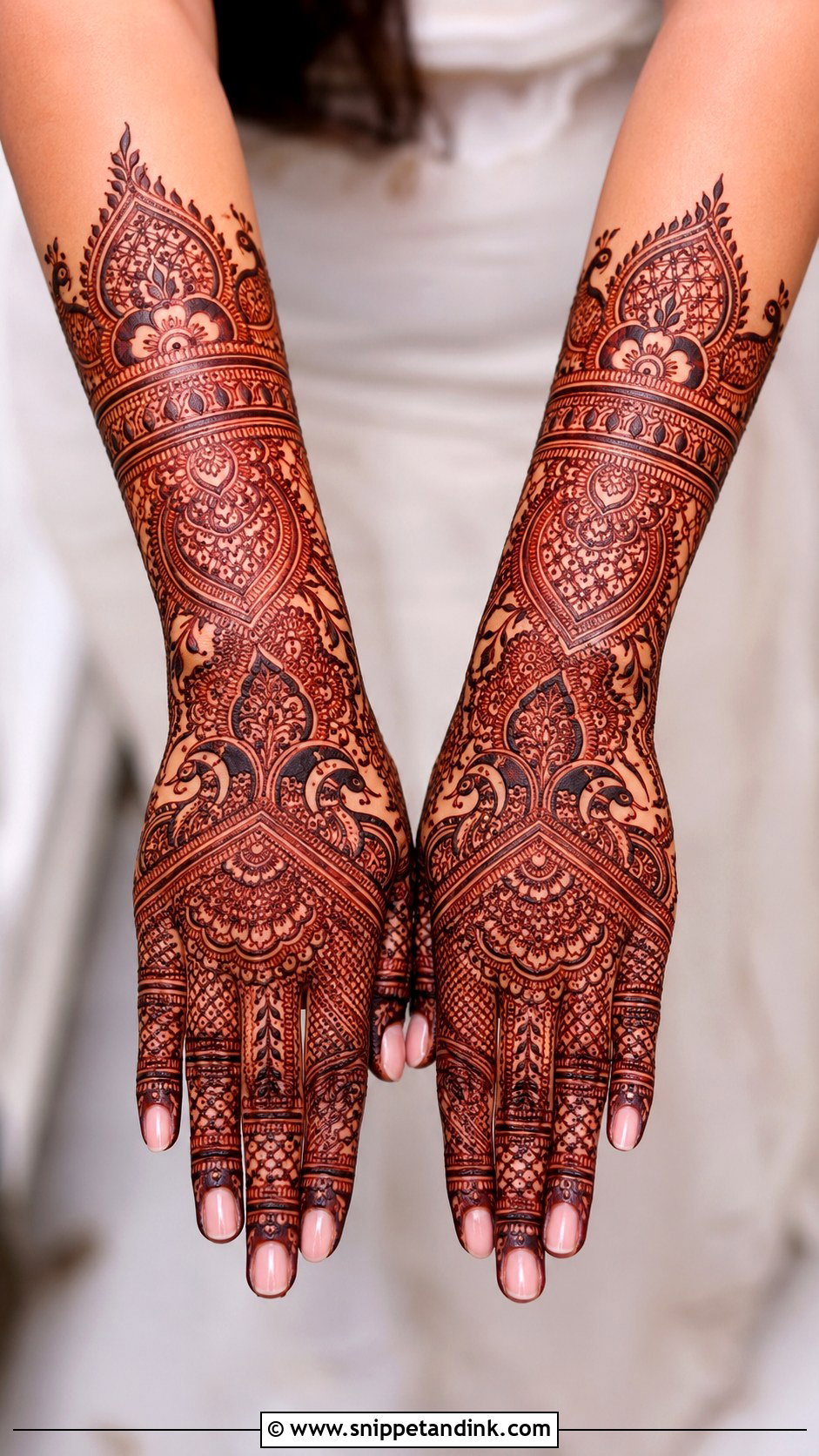 Heavy Bridal Mehndi Back Hand - Snippet and Ink - 30 Bridal Mehndi Designs Back Hands Brides
