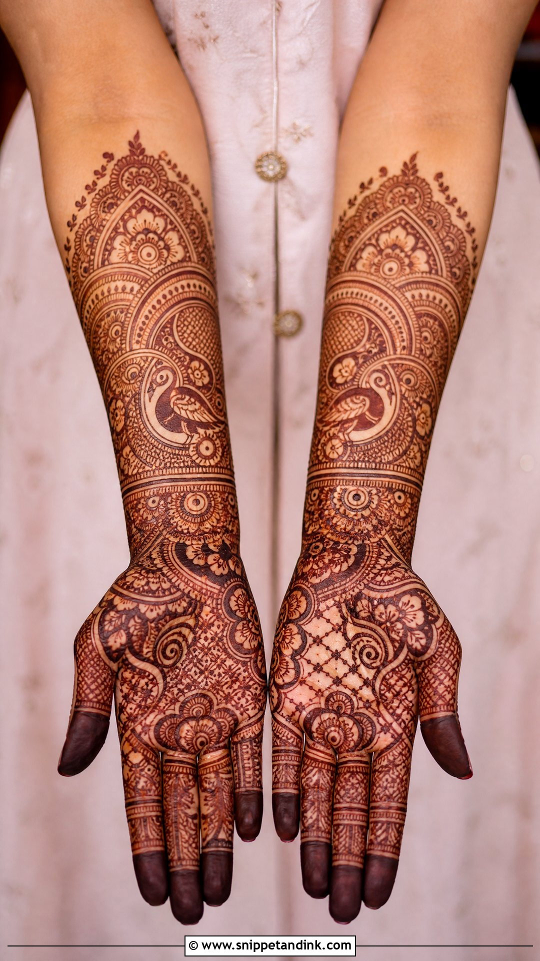 Heavy Bridal Mehndi Design - Snippet and Ink - 30 Unique Bridal Mehndi Designs 2025