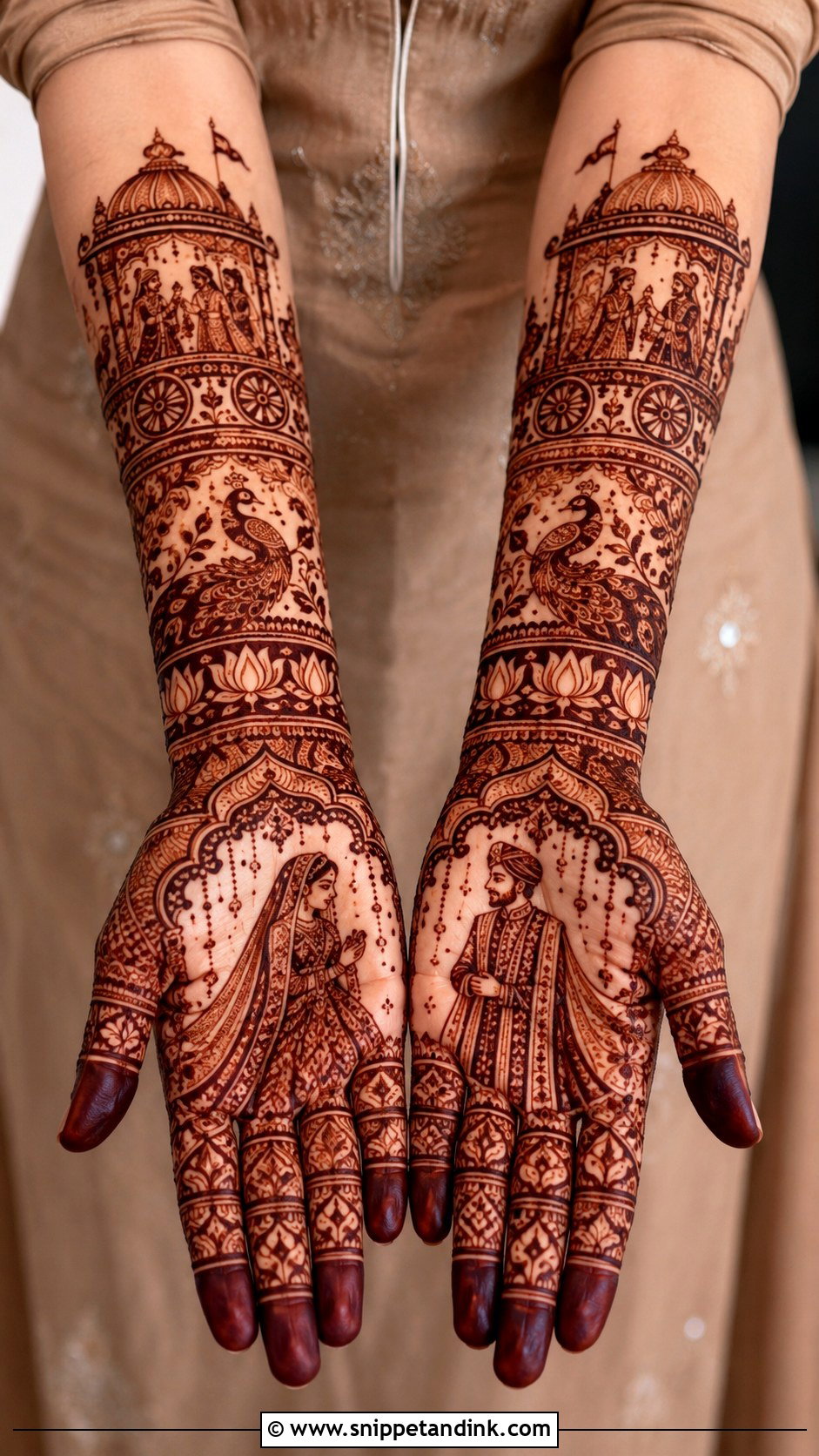 Heavy Bridal Mehndi Design - Snippet and Ink - 35 Traditional Mehndi Designs