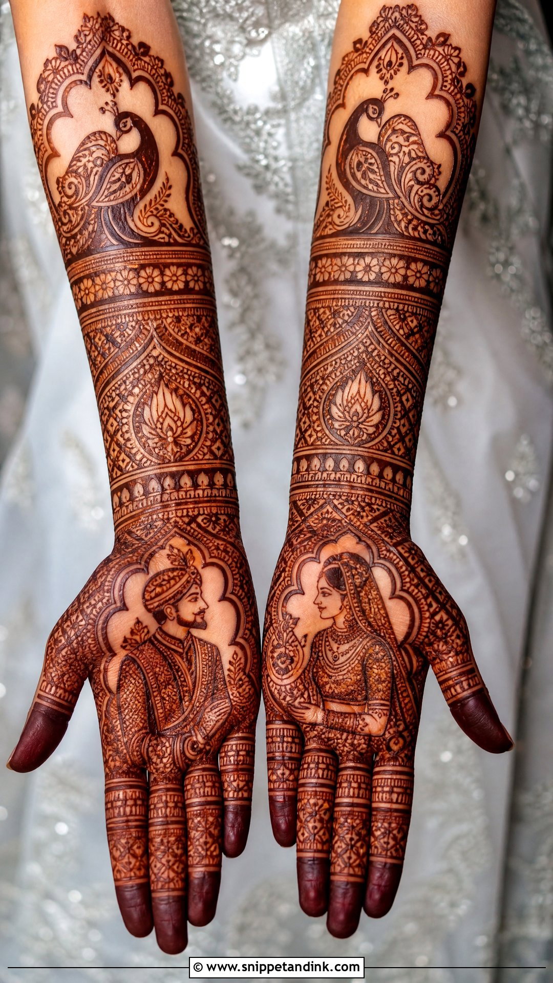 Heavy Bridal Mehndi Design - Snippet and Ink - 20 Bridal Mehndi Startup Design Ideas
