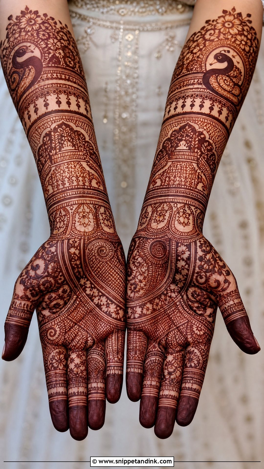 Heavy Bridal Mehndi Design - Snippet and Ink - 25 Bridal Hand Mandhi Mehndi Design Ideas