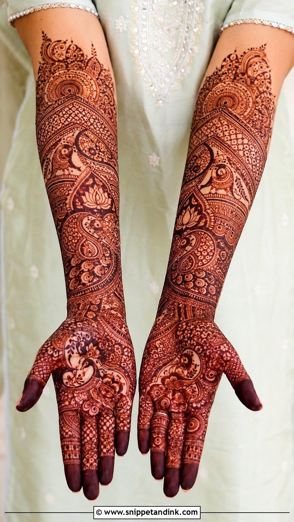 Heavy Bridal Mehndi Design - Snippet and Ink - 30 Latest Unique Bridal Mehndi Designs