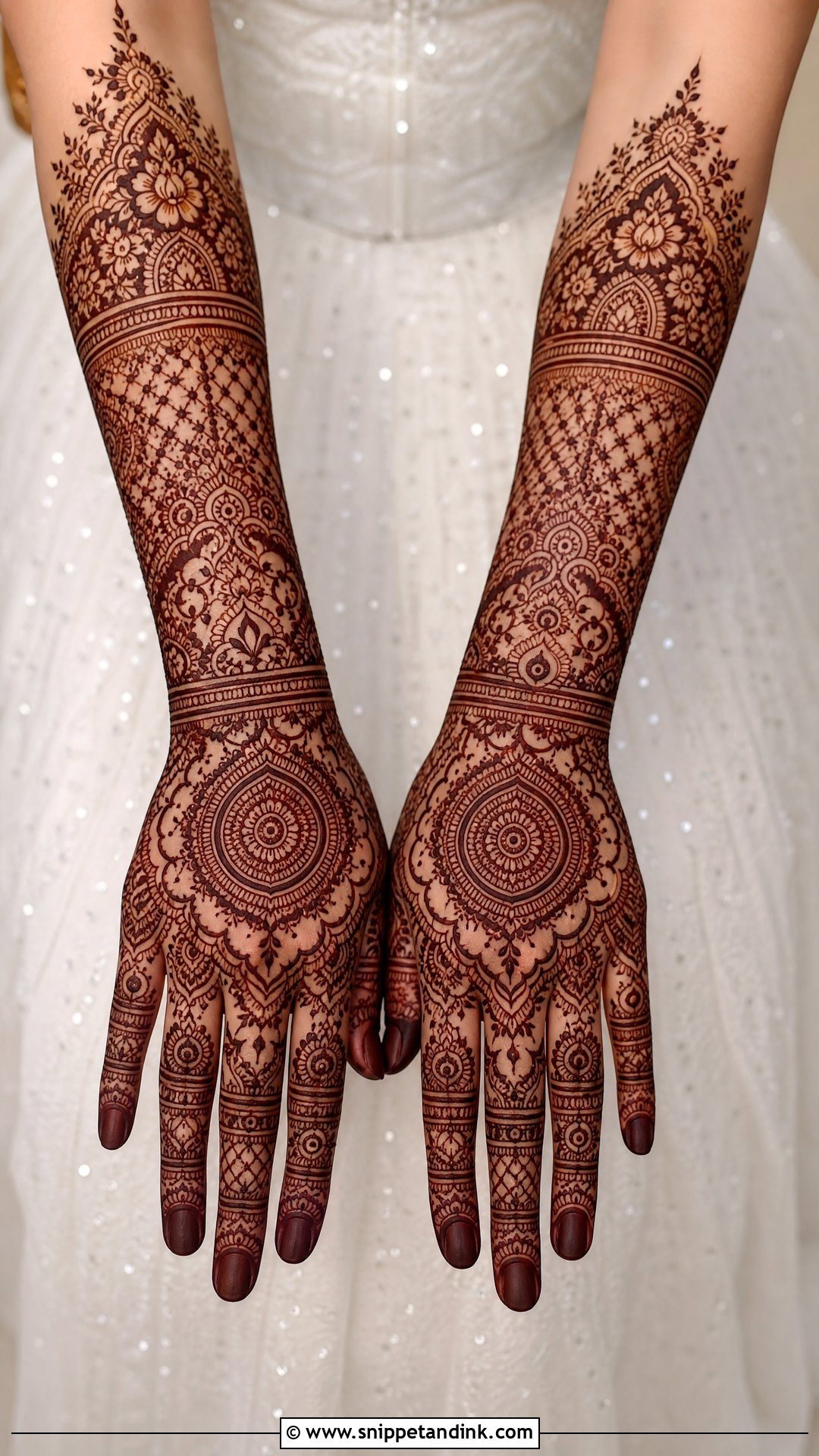 Heavy Dulhan Back Hand Mehndi Design - Snippet and Ink - 25 Dulhan Back Hand Mehndi Designs