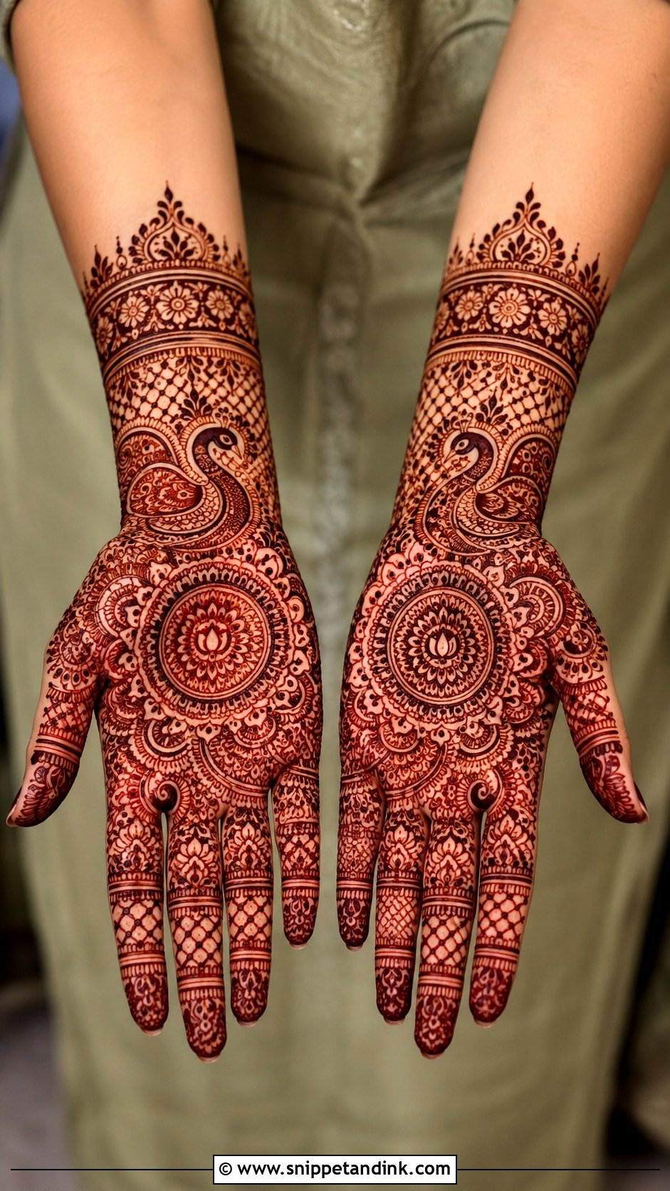 Heavy Front Hand Mehndi Design - Snippet and Ink - 35 Front Hand Mehndi Design Ideas