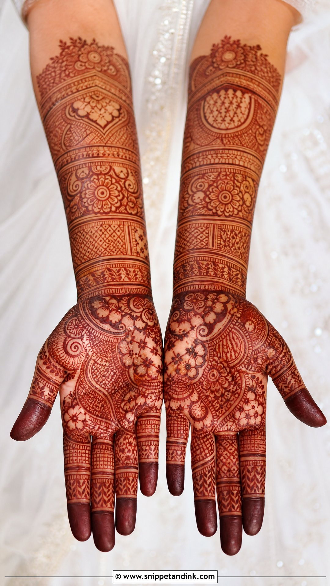 Heavy Full Hand Bridal Mehndi Design - Snippet and Ink - 20 Full Hand Bridal Mehendi Mehndi Design Ideas