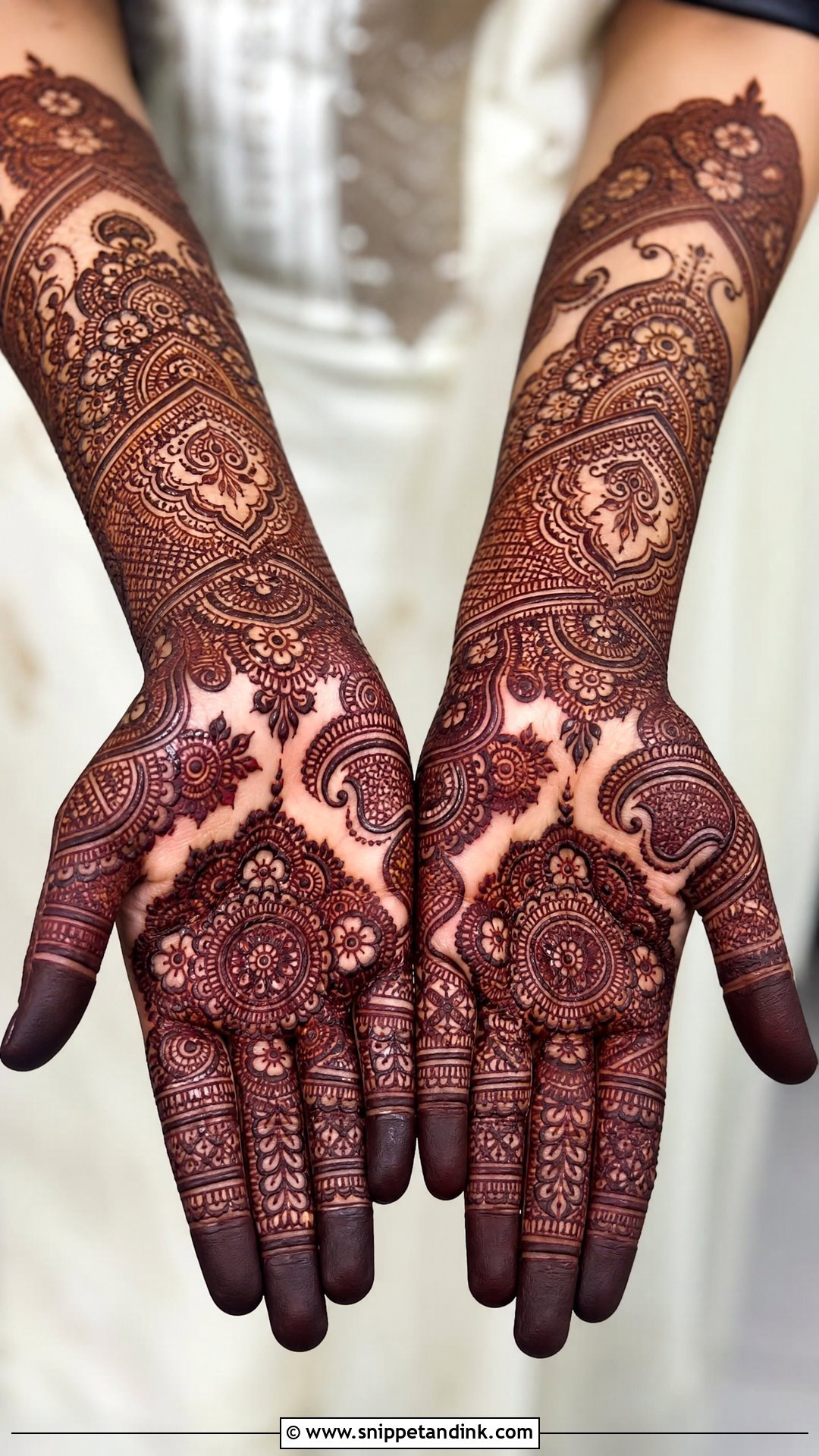 Heavy Full Hand Mehndi Design - Snippet and Ink - 30 Best Beautiful Full Hand Mehndi Designs