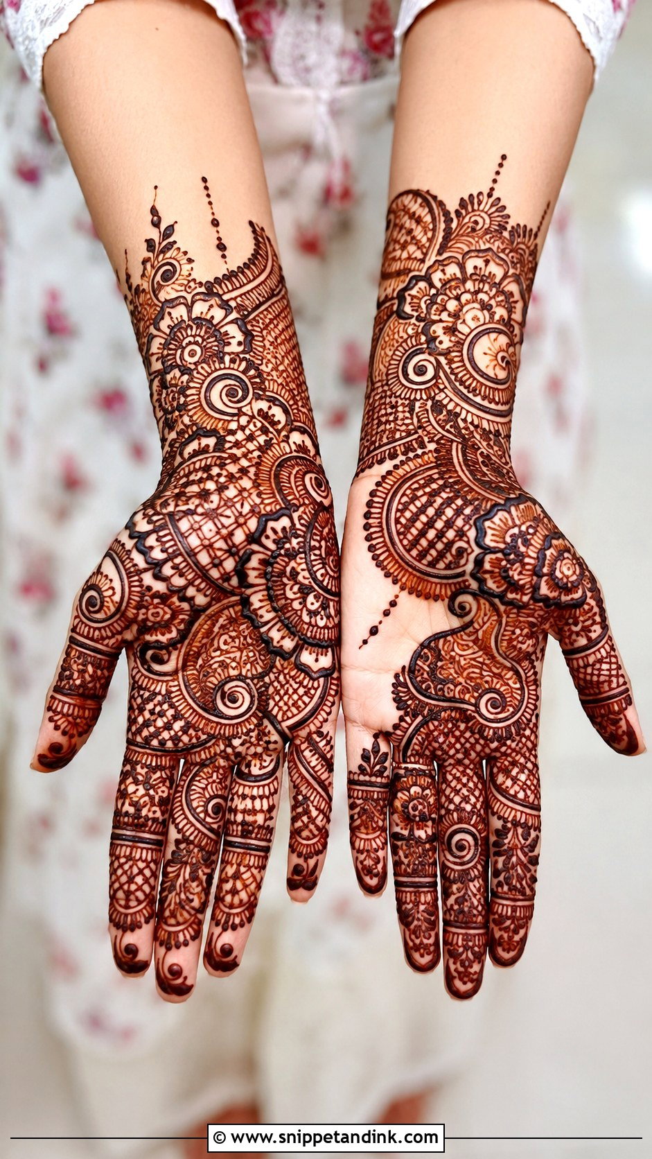 Heavy Half Hand Mehndi Design - Snippet and Ink - 35 Half Hand Mehndi Design Ideas
