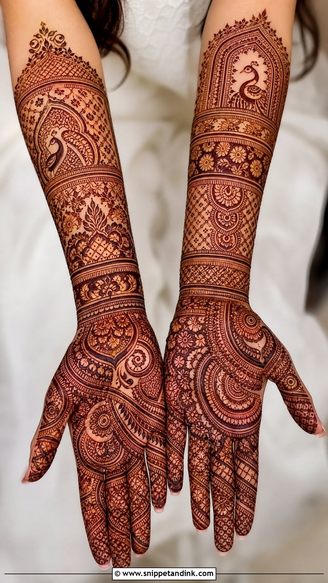 Heavy Indian Bridal Full Hand Mehndi Design - Snippet and Ink - 20 Indian Bridal Full Hand Mehndi Designs