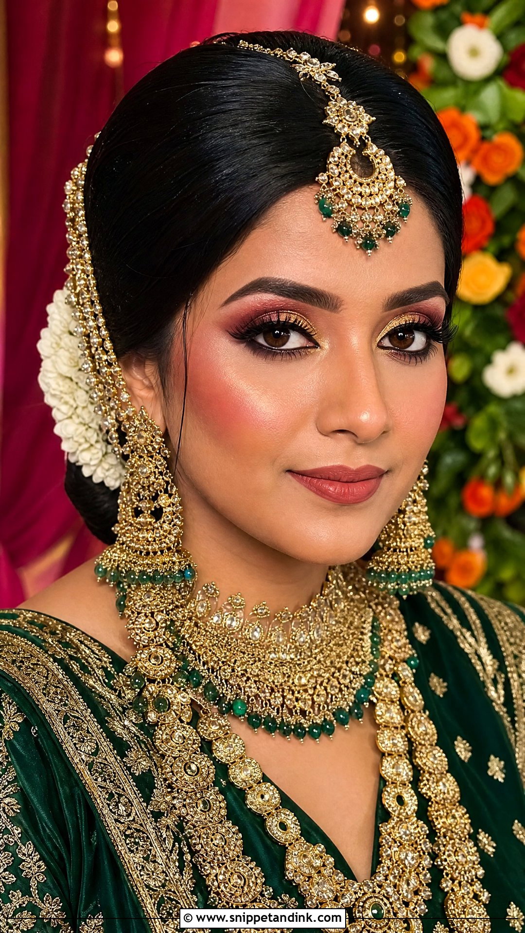 Heavy Jewelry Mehndi Bridal Makeup - Snippet and Ink - 20 Mehndi Bridal Makeup Ideas