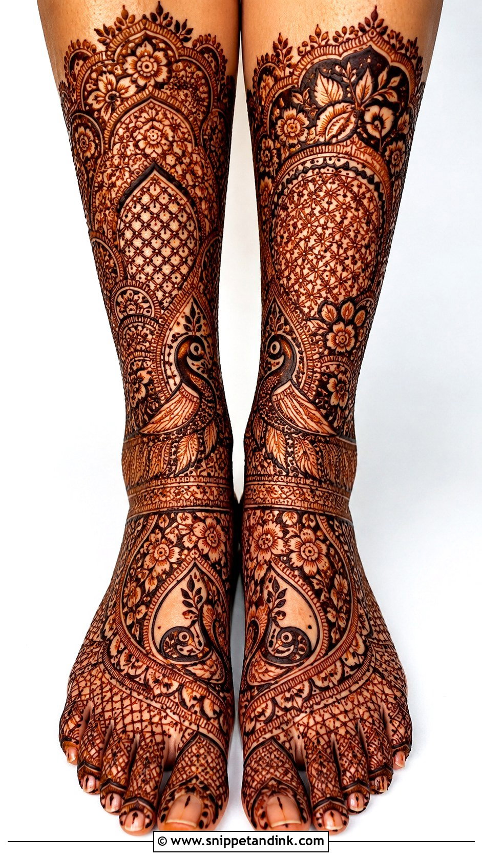 Heavy Legs Mehndi Design - Snippet and Ink - 35 Legs Mehndi Design Ideas
