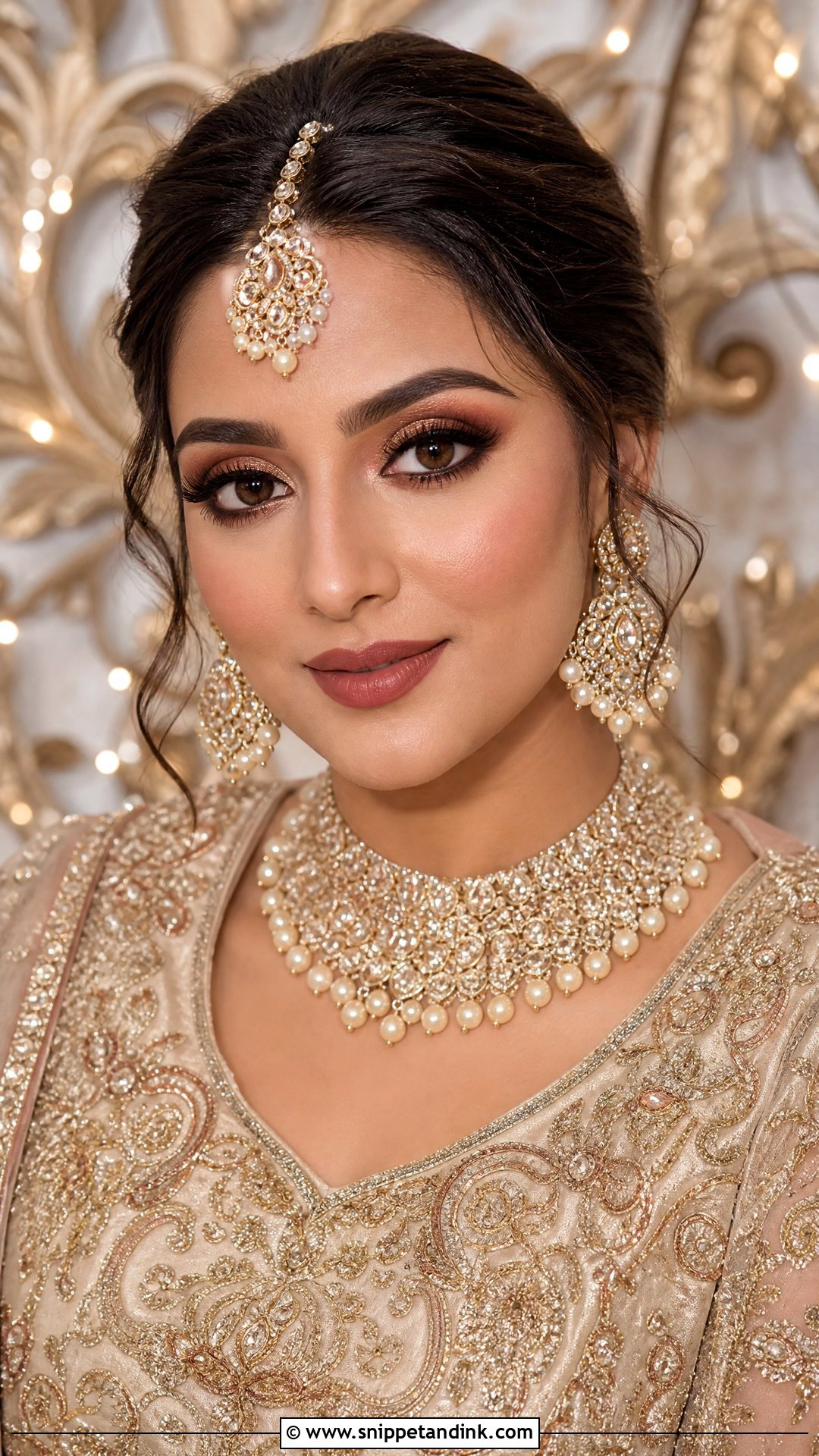 Heavy Lehenga Balanced Makeup - Snippet and Ink - 20 Lengha Makeup Looks