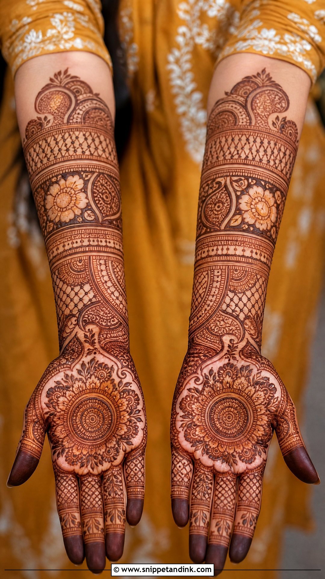 Heavy Muslim Bridal Mehndi Design - Snippet and Ink - 20 Muslim Bridal Mehndi Designs