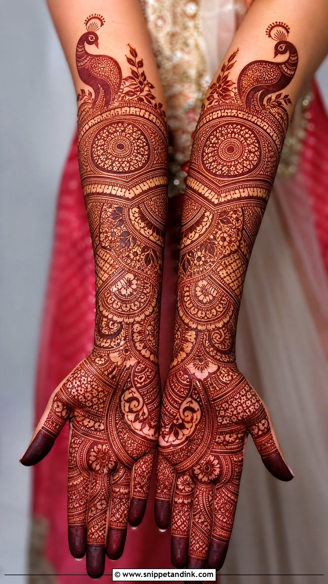 Heavy Peacock Bridal Mehndi Design - Snippet and Ink - 20 Peacock Bridal Mehndi Designs
