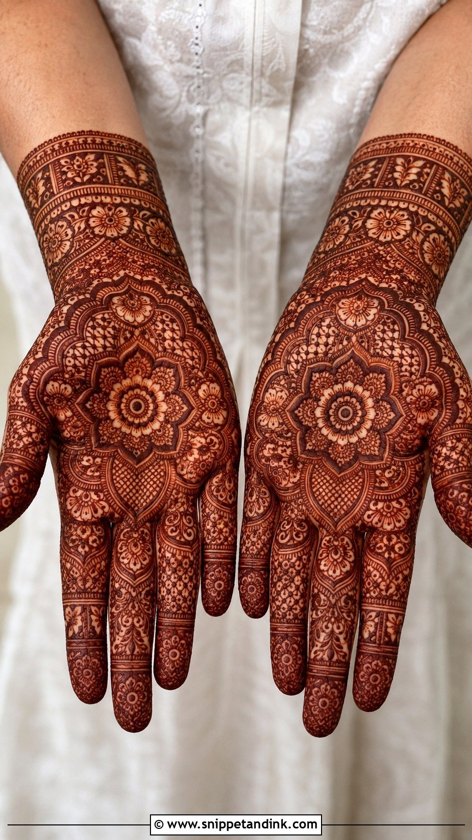 Heavy Tikki Mehndi Design - Snippet and Ink - 35 Tikki Mehndi Design Ideas
