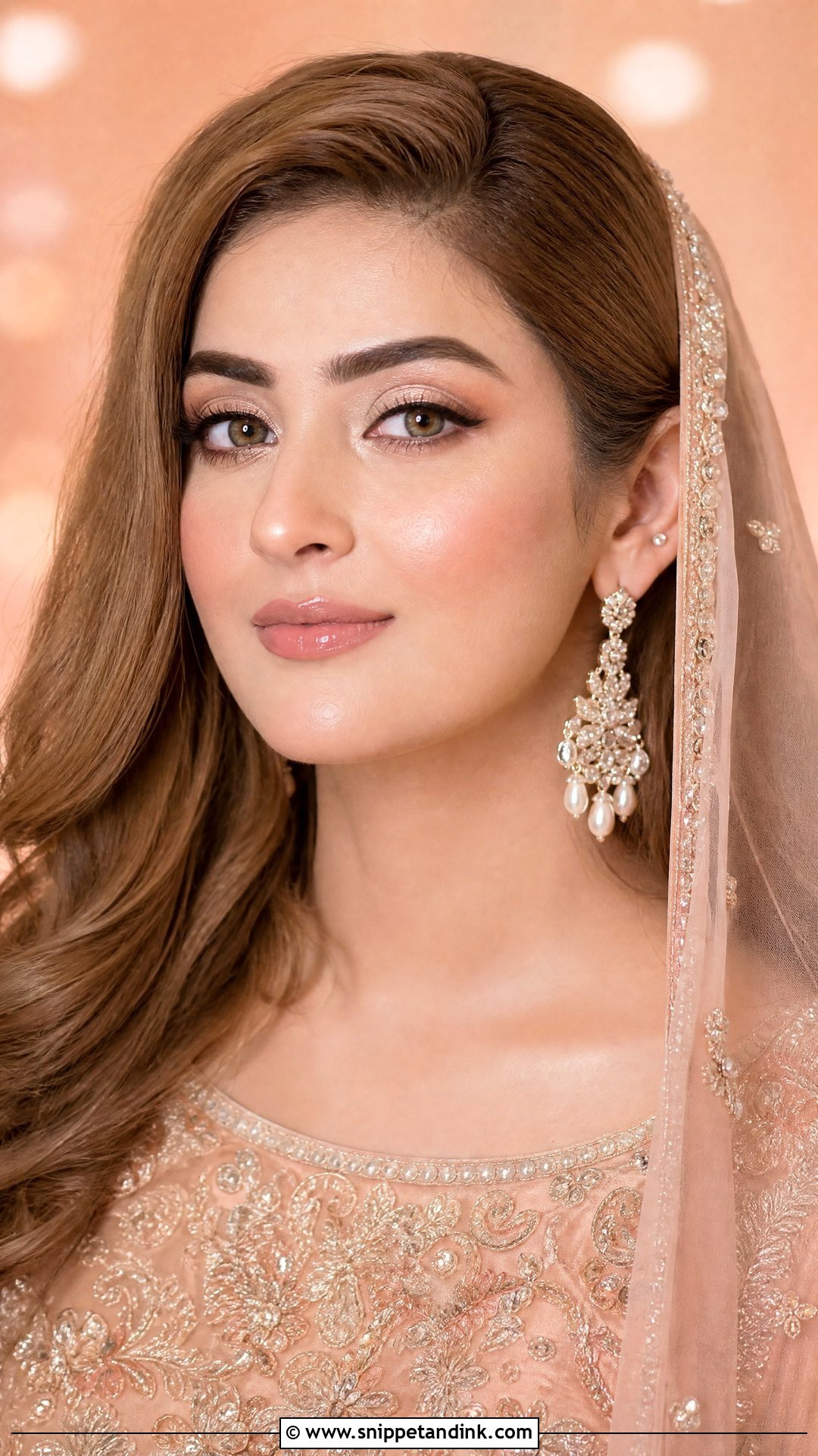 Hiba Bukhari Dewy Bridal Makeup Look - Snippet and Ink - 20 Hiba Bukhari Bridal Look Ideas