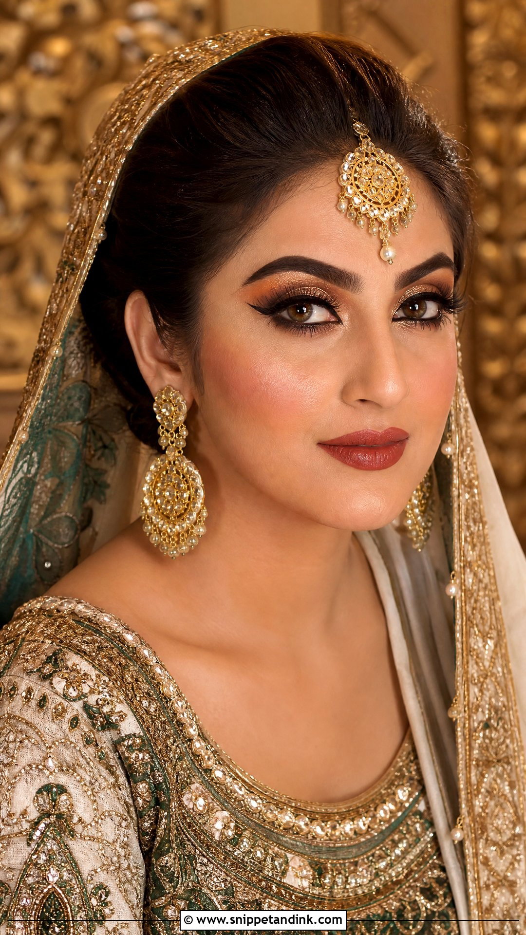 Hiba Bukhari Gharara Bridal Makeup Look - Snippet and Ink - 20 Hiba Bukhari Bridal Look Ideas
