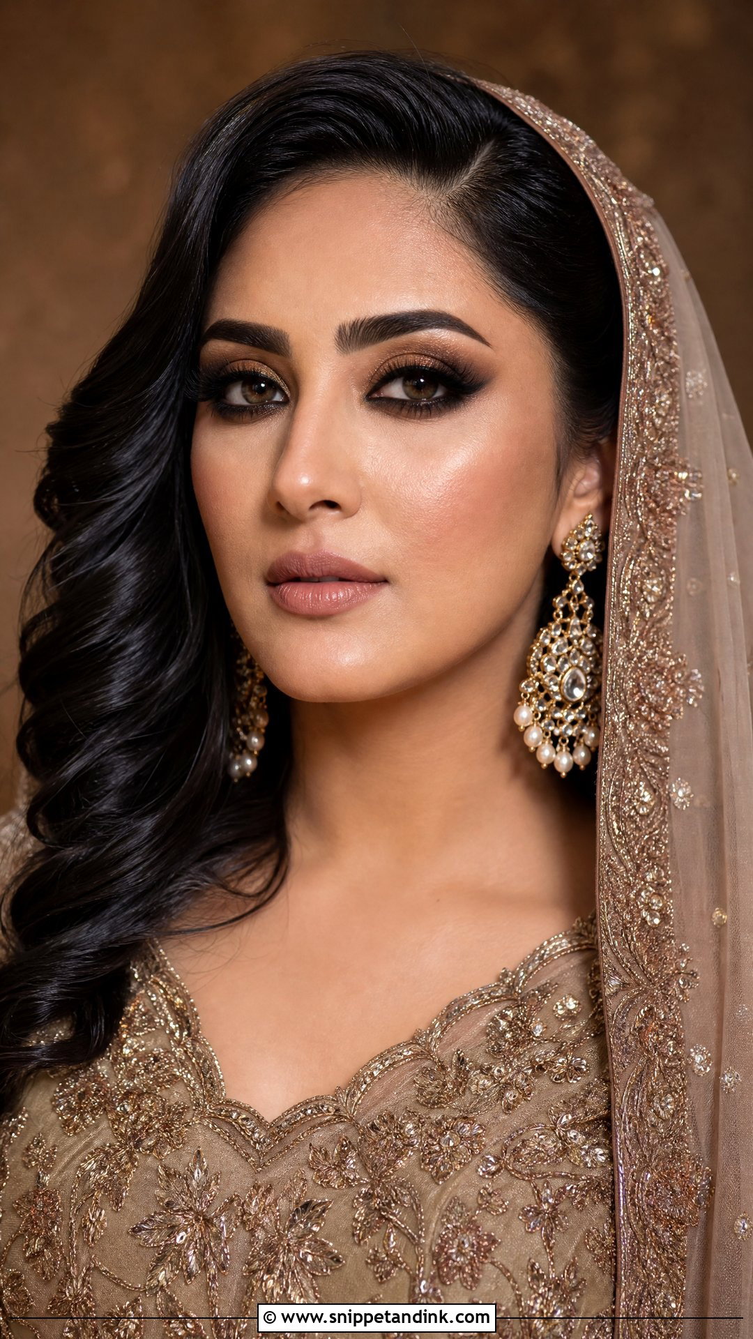 Hiba Bukhari Smokey Eye Bridal Makeup Look - Snippet and Ink - 20 Hiba Bukhari Bridal Look Ideas