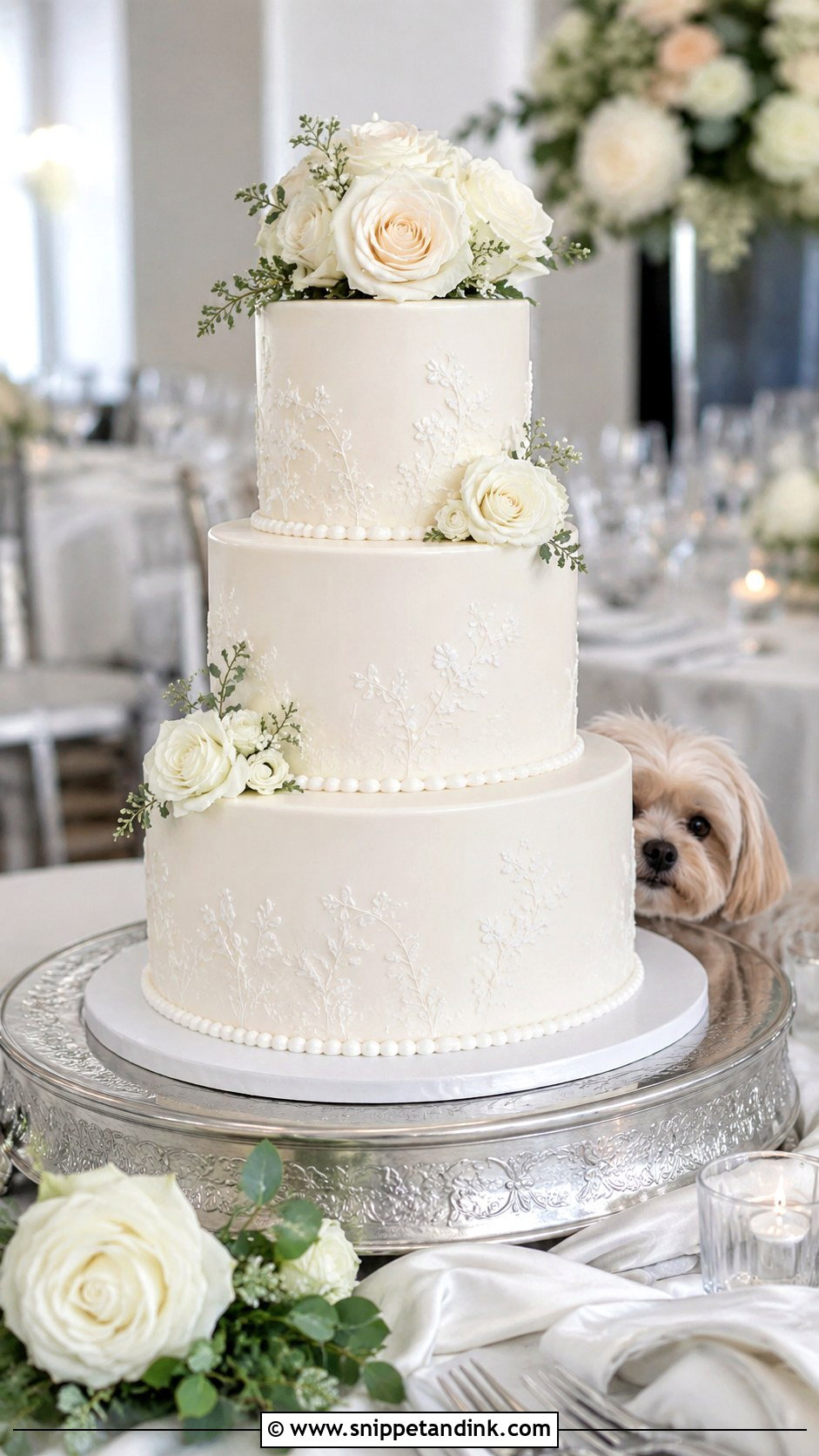 Hidden Dog Wedding Cake - Snippet and Ink - 25 Dog in Wedding Cake Ideas
