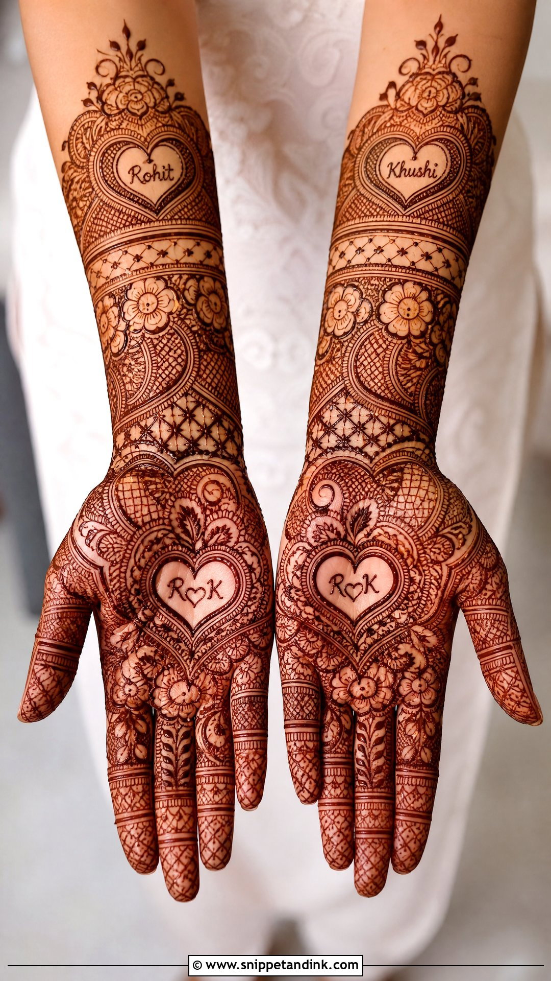 Hidden Name Love Mehndi Design - Snippet and Ink - 25 Love Mehndi Designs