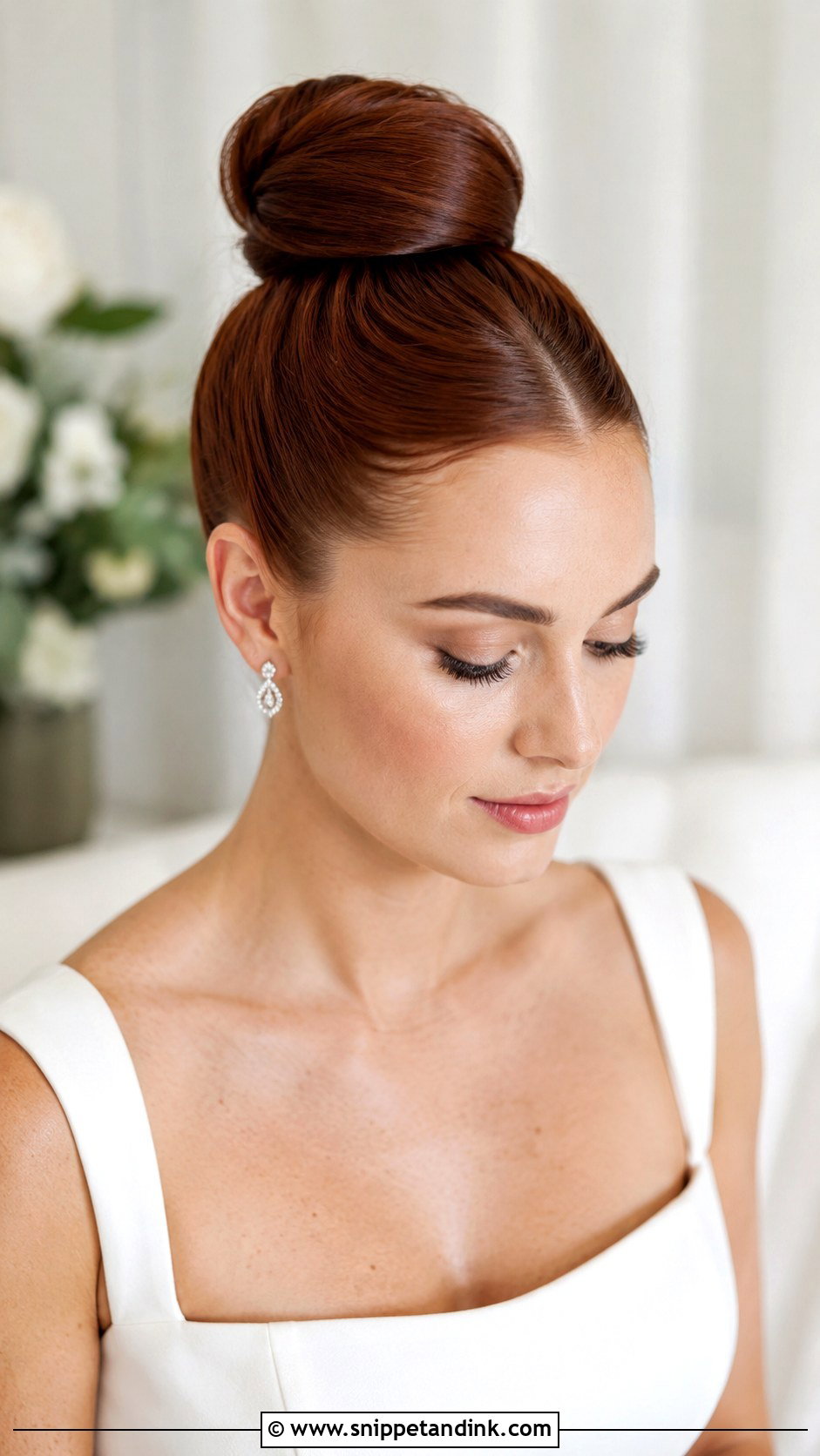 High Bridal Ballerina Bun - Snippet and Ink - 20 High Bridal Hair Updo Ideas