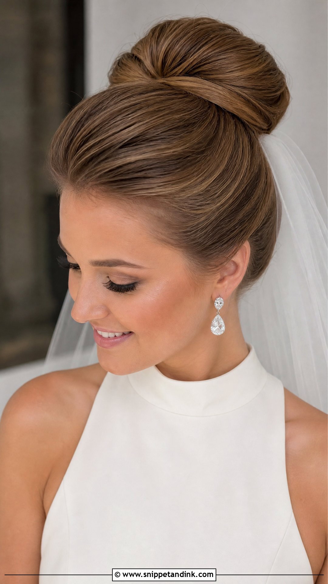 High Bridal Bun - Snippet and Ink - 15 Bun Hairdo Wedding Ideas