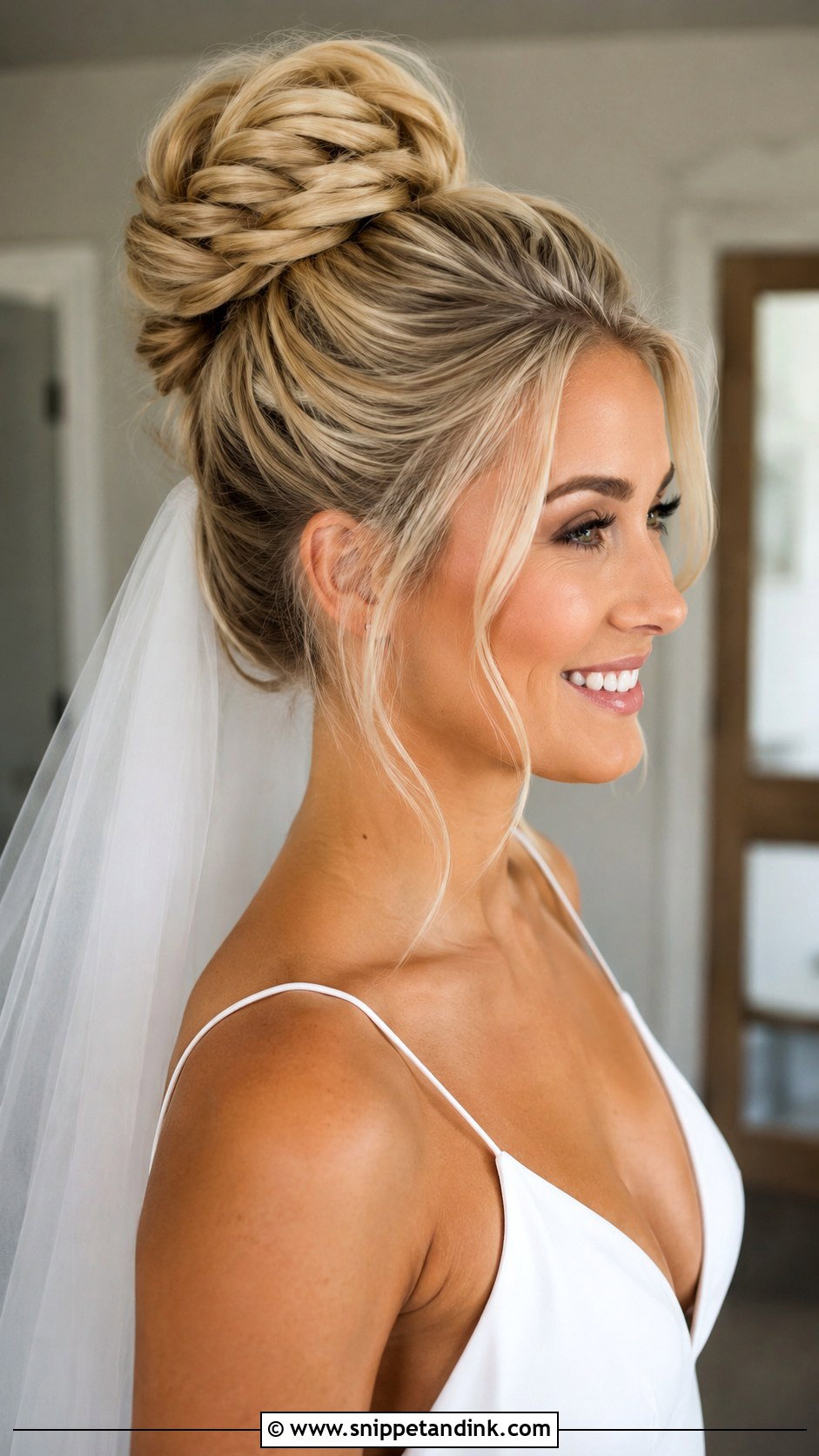 High Bridal Bun - Snippet and Ink - 15 Summer Bride Hair Ideas