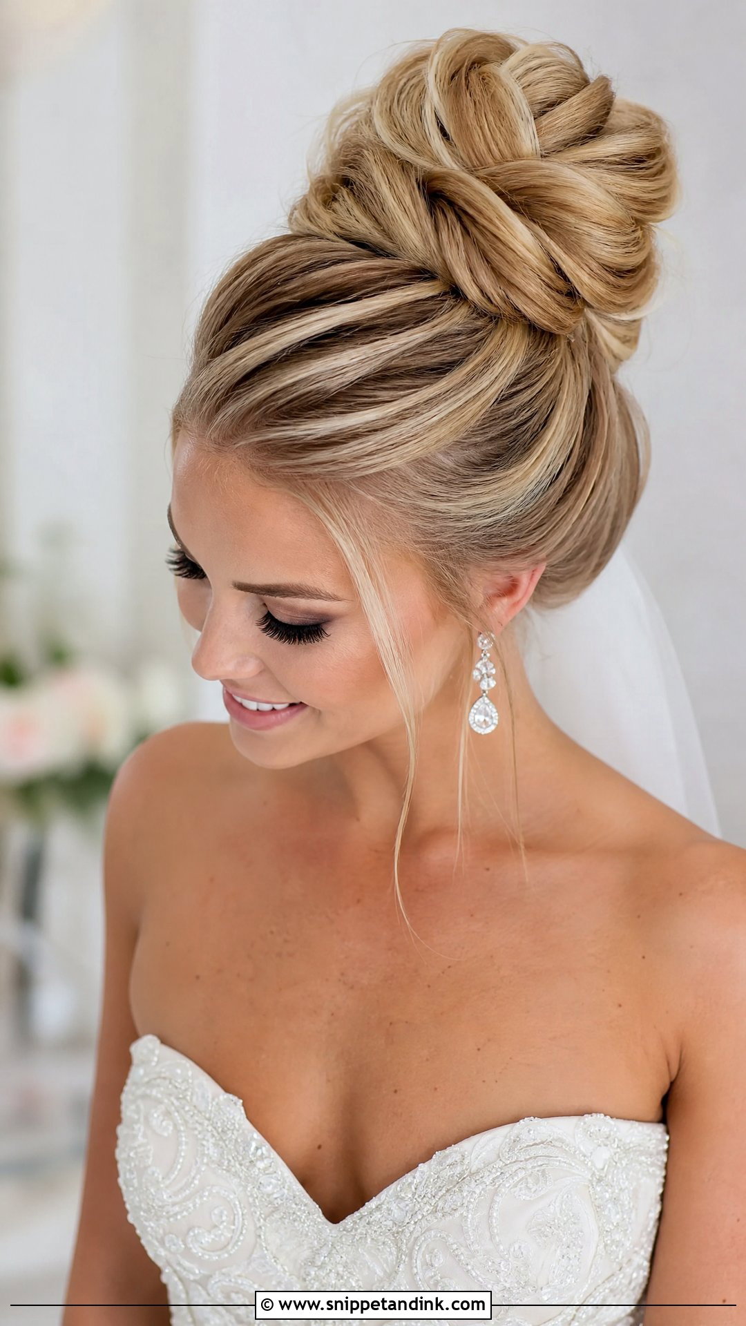 High Bridal Bun For Thick Long Hair - Snippet and Ink - 15 Bridal Updo for Thick Long Hair Ideas