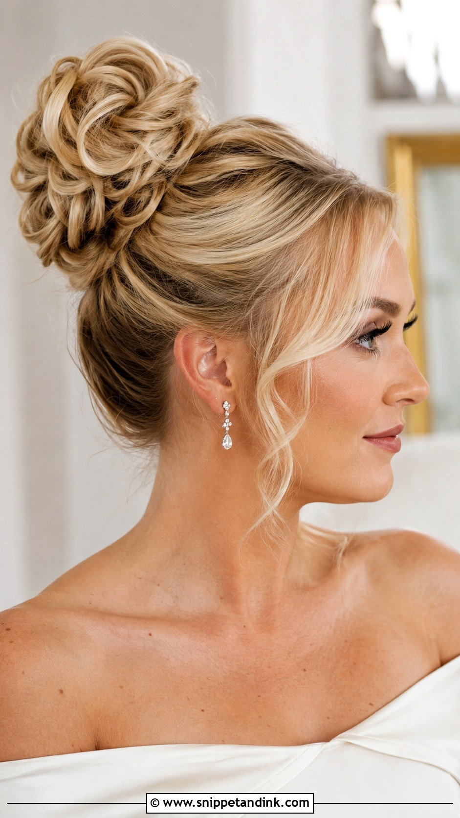 High Bridal Bun Tutorial - Snippet and Ink - 20 Bridal Updo Tutorial Ideas