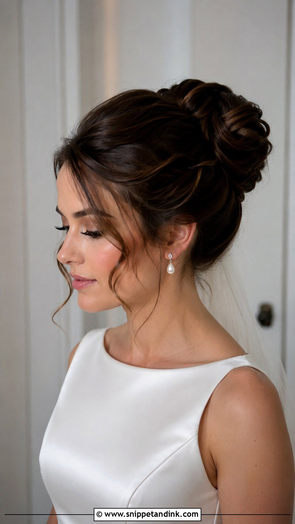 High Bridal Chignon - Snippet and Ink - 20 High Bridal Hair Updo Ideas