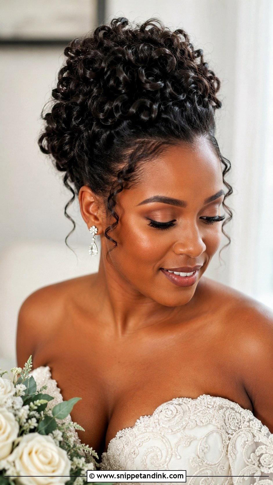 High Bridal Curly Updo - Snippet and Ink - 20 High Bridal Hair Updo Ideas