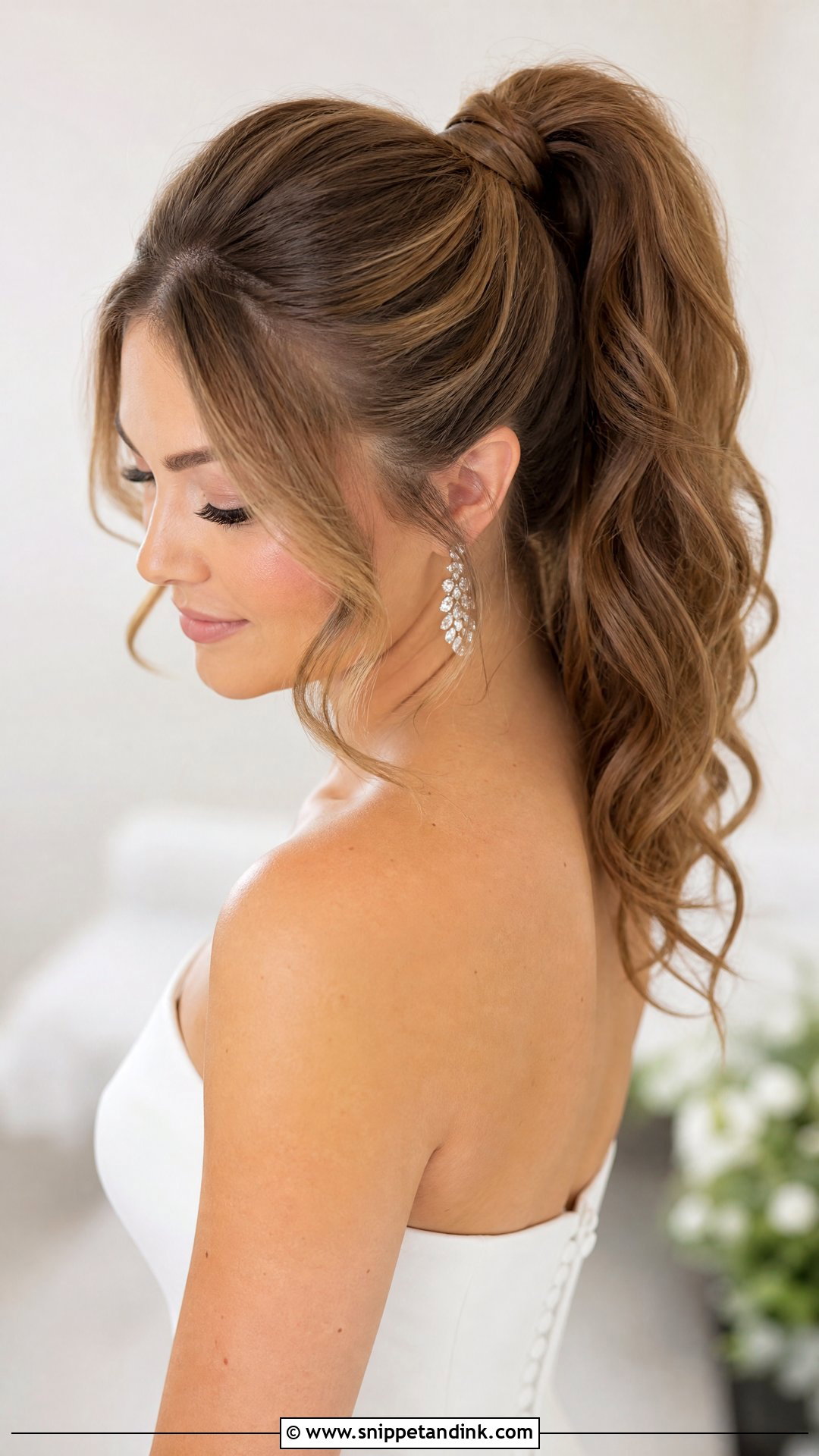 High Bridal Ponytail - Snippet and Ink - 15 Bridal Pony Hairstyles